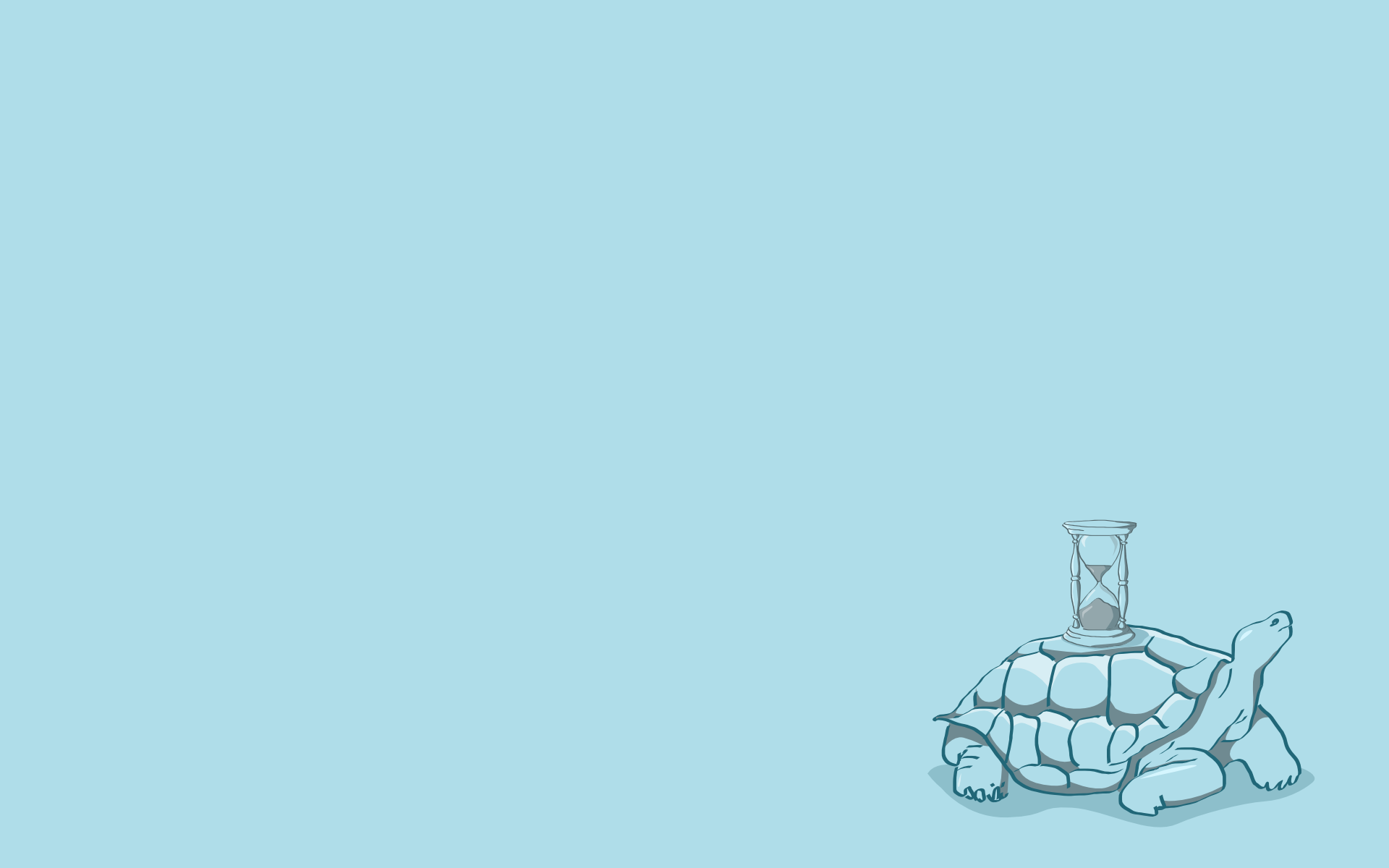 General 1920x1200 minimalism blue background simple background turtle hourglasses anime time cyan background artwork