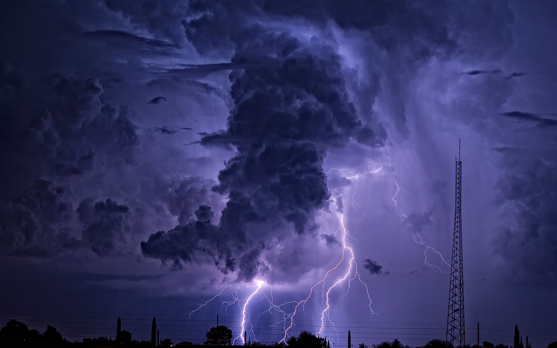 General 1920x1200 lightning storm nature clouds outdoors sky