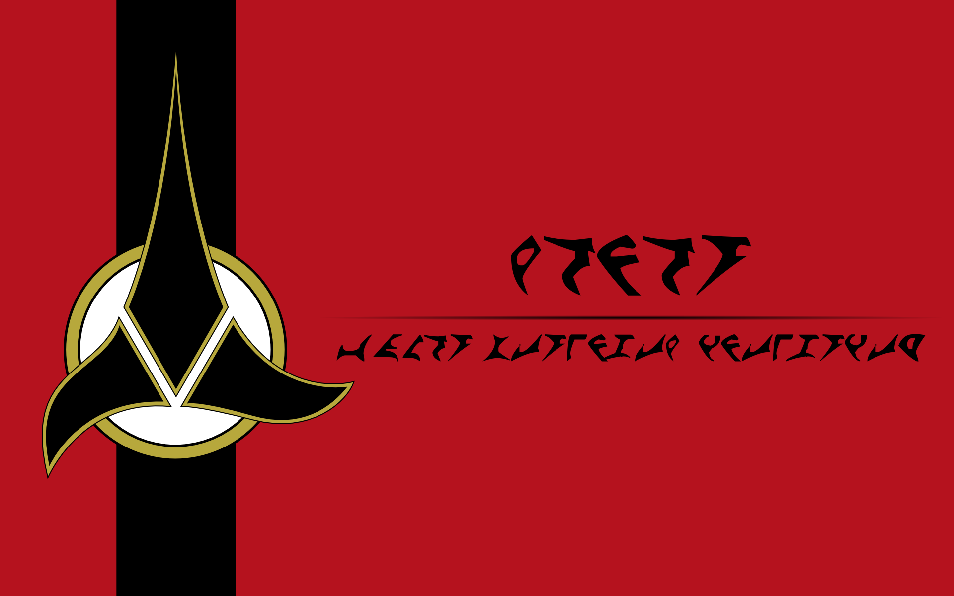 General 1920x1200 Klingon digital art Star Trek vector art minimalism science fiction red background simple background