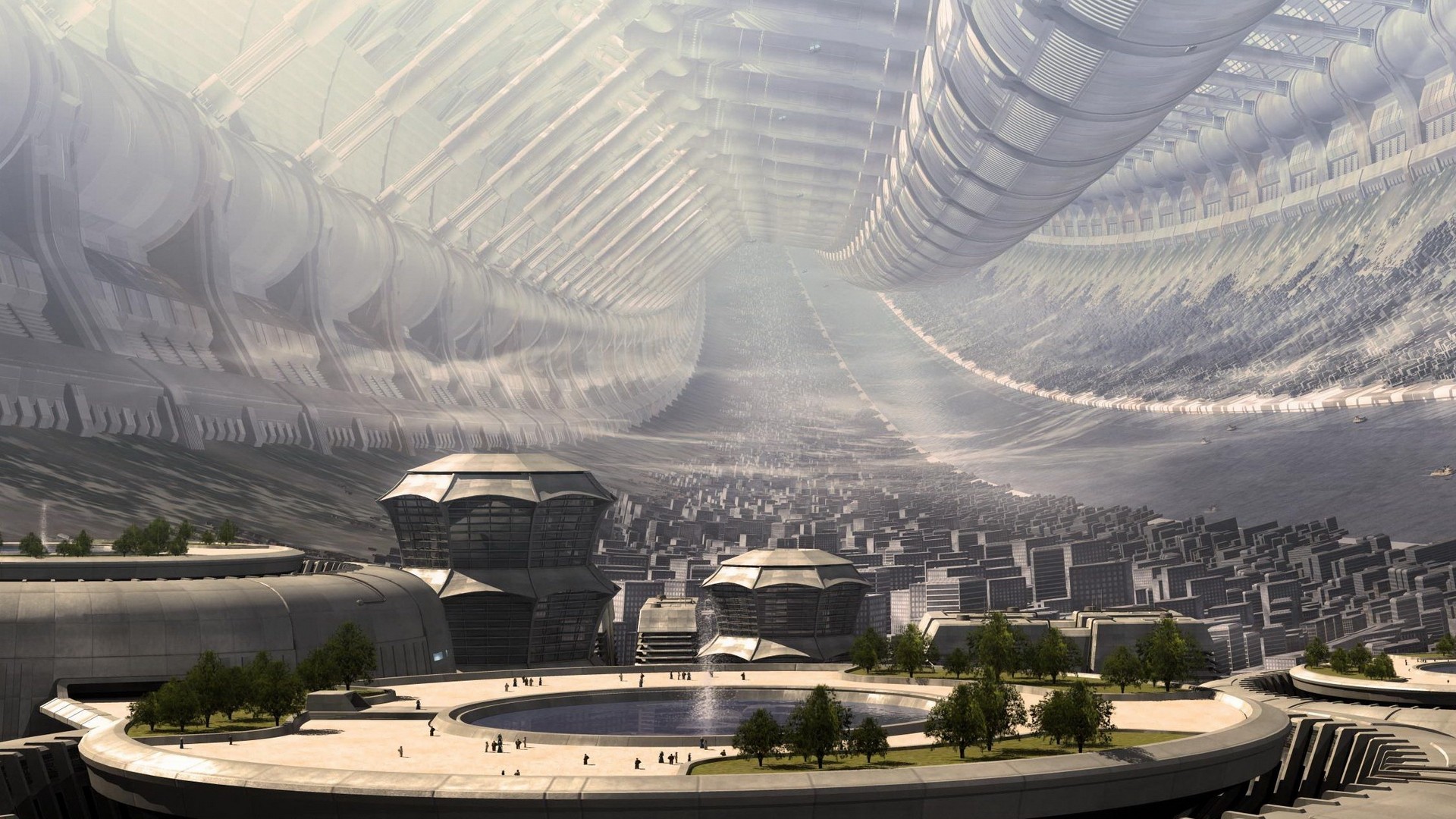 General 1920x1080 Elysium CGI digital art science fiction futuristic city