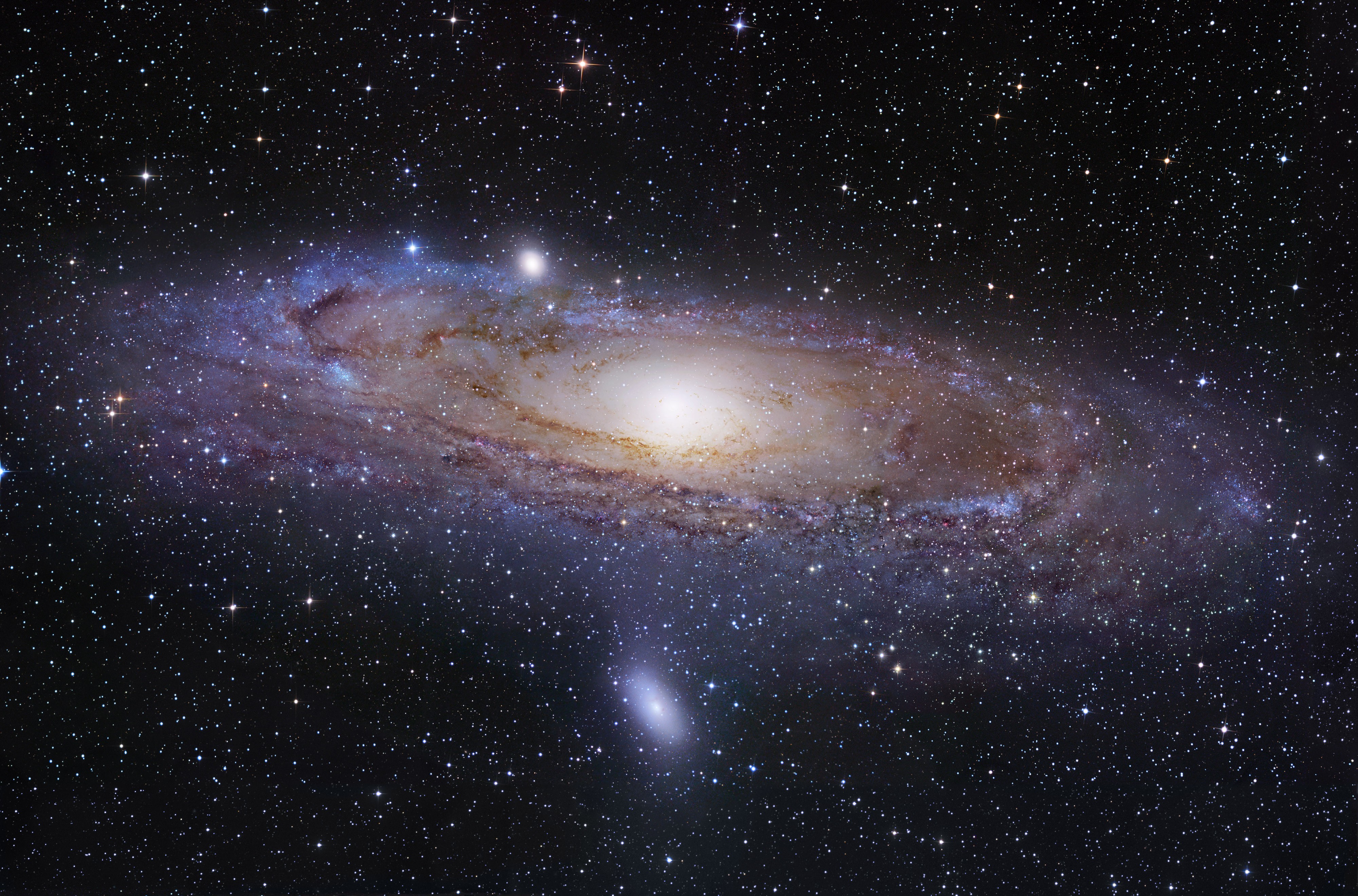 General 4000x2640 Andromeda space galaxy Messier 31 Messier 110 space art digital art spiral galaxy