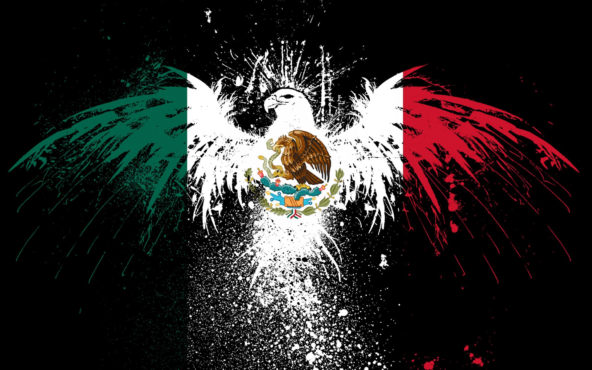 General 1920x1200 Mexico flag artwork grunge