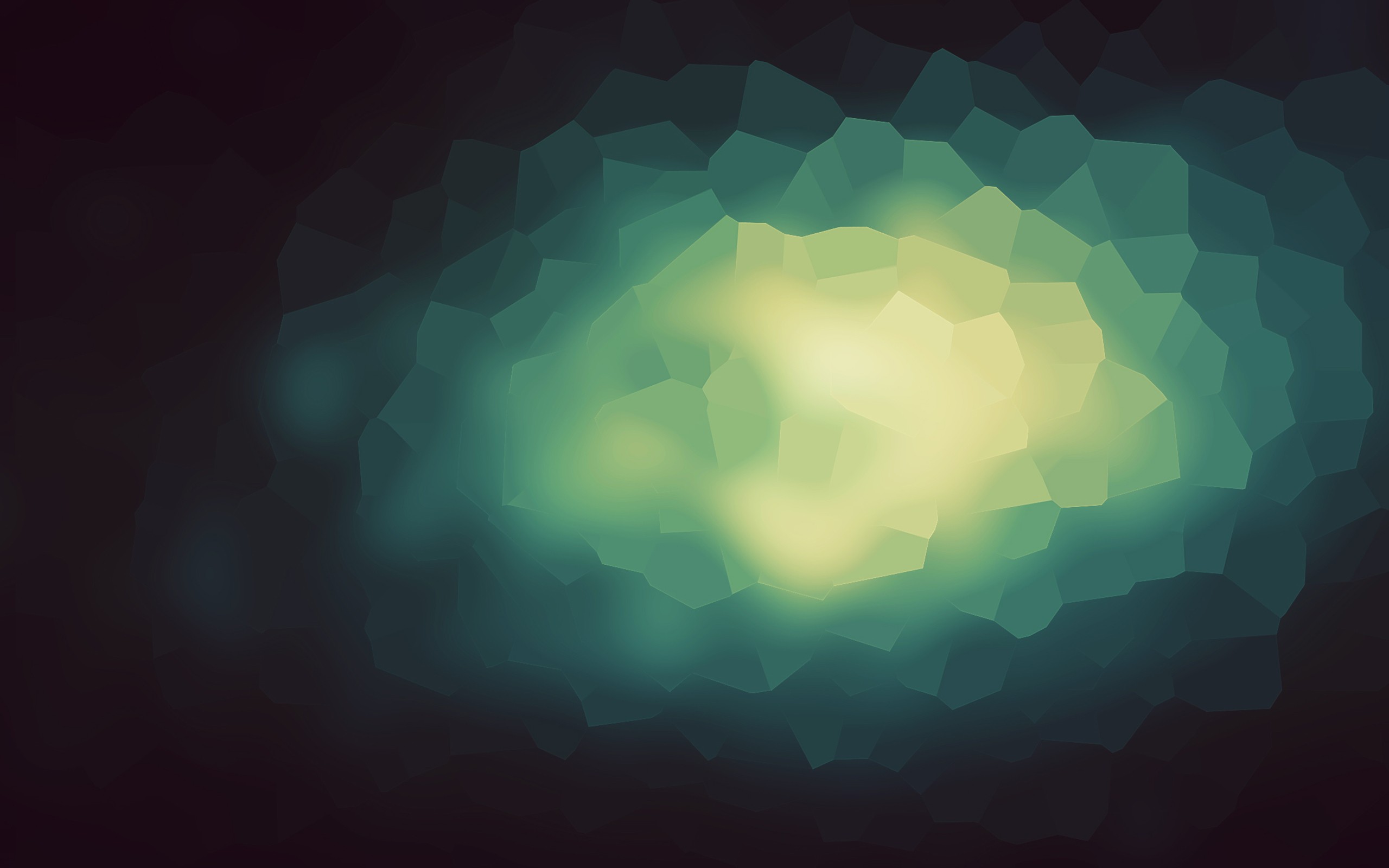 General 2560x1600 abstract blurred Voronoi diagram green digital art