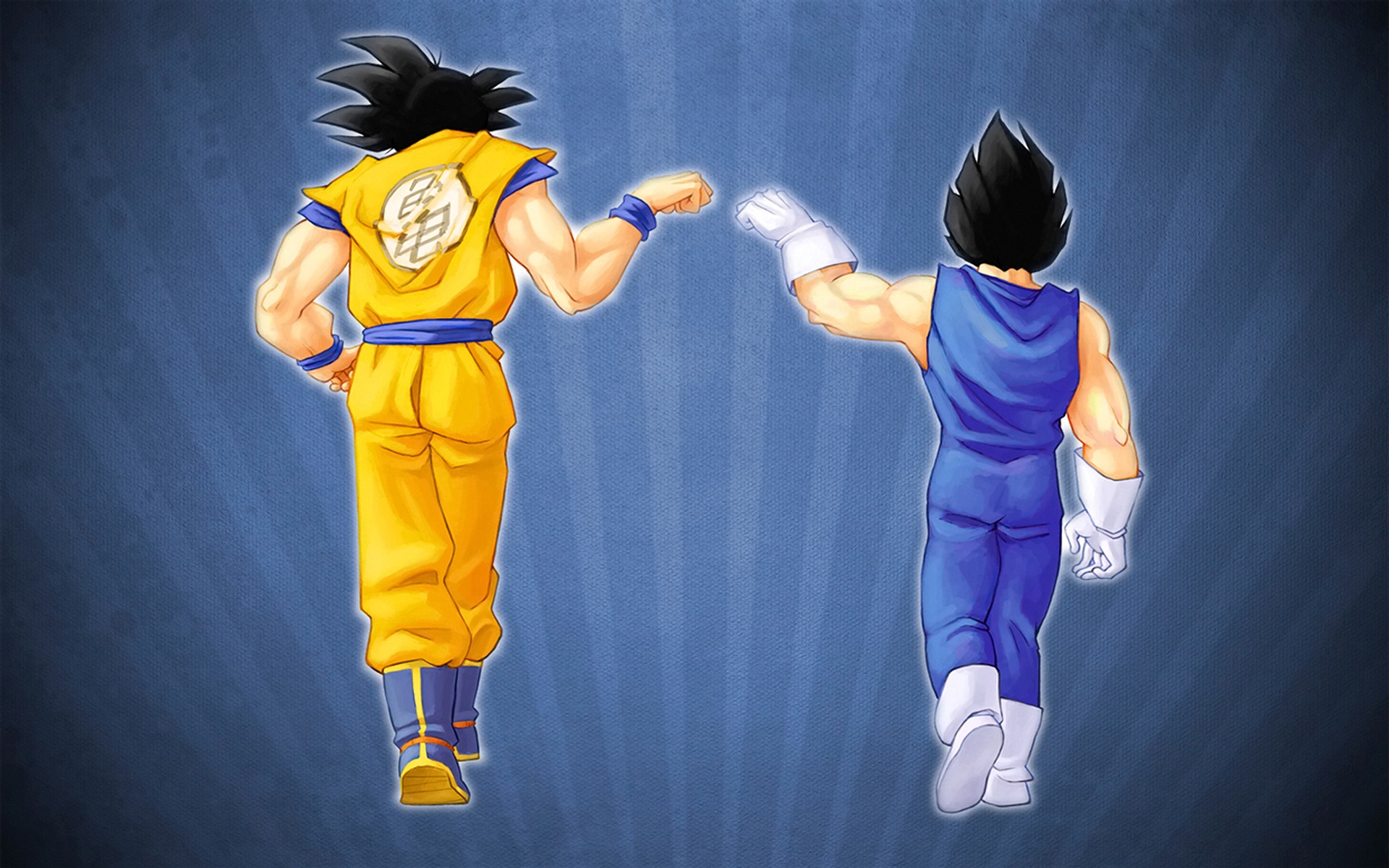 Anime 1920x1200 Dragon Ball Son Goku Vegeta anime anime boys blue background muscles dark hair