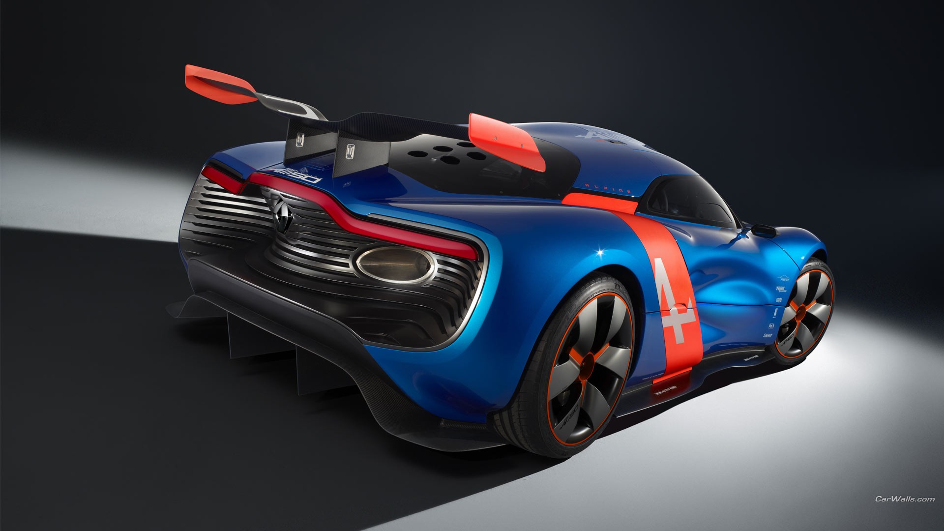 General 1920x1080 car Renault Alpine blue cars Renault vehicle simple background French Cars concept cars Alpine A110-50 watermarked car spoiler