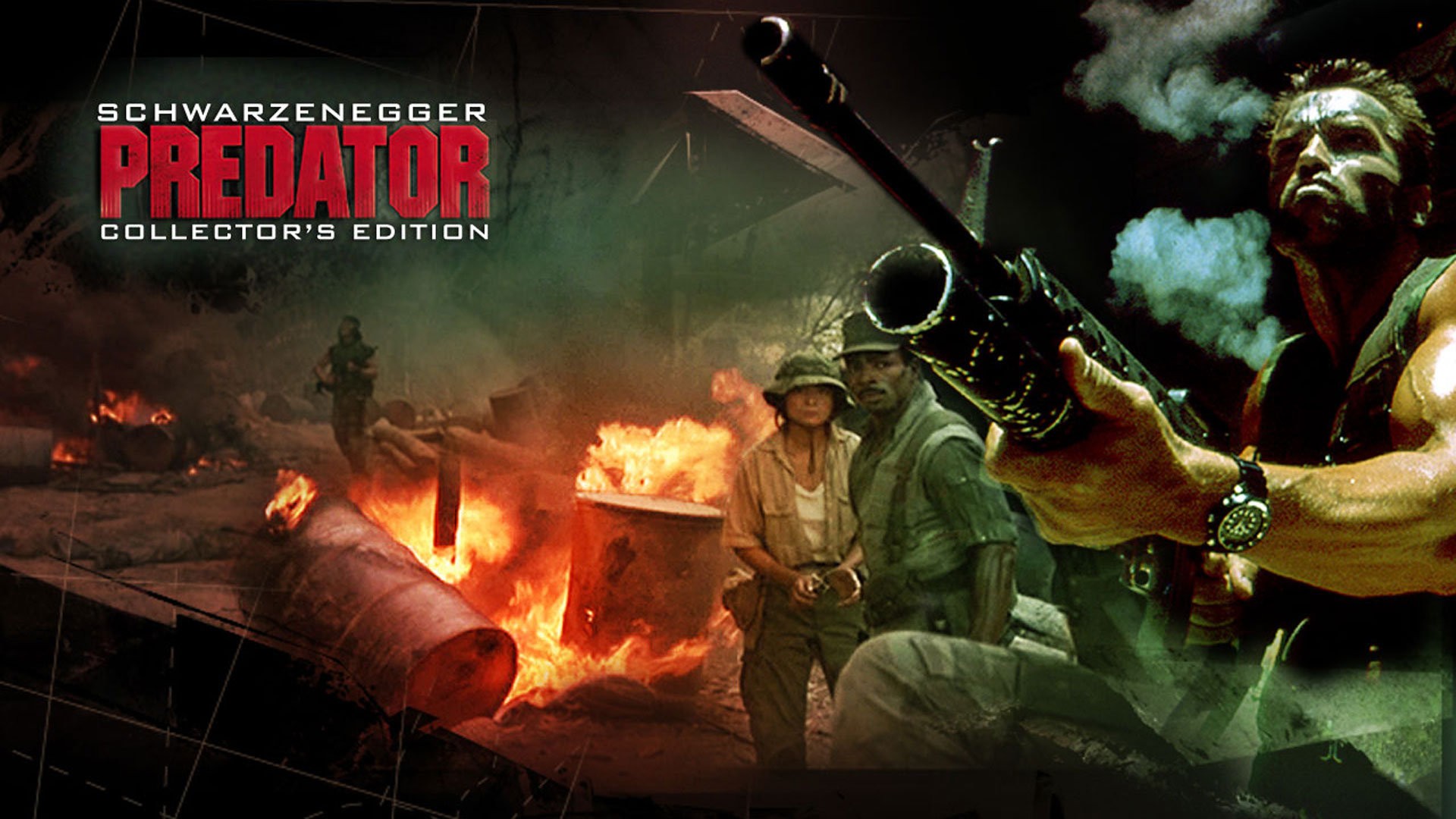 General 1920x1080 Predator (movie) movies Arnold Schwarzenegger weapon wristwatch actor men science fiction horror