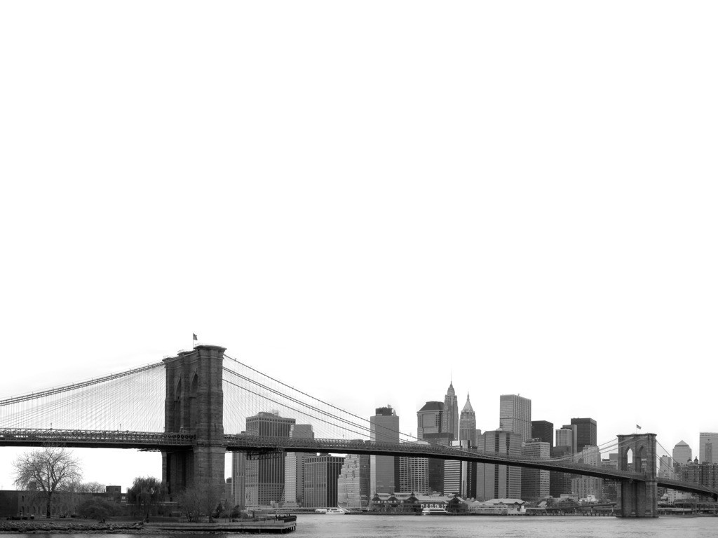 General 1024x768 New York City monochrome cityscape Brooklyn Bridge USA