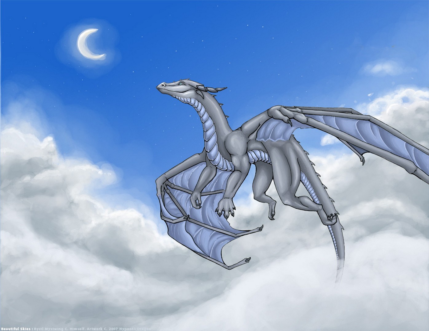 General 1396x1080 dragon fantasy art Moon creature