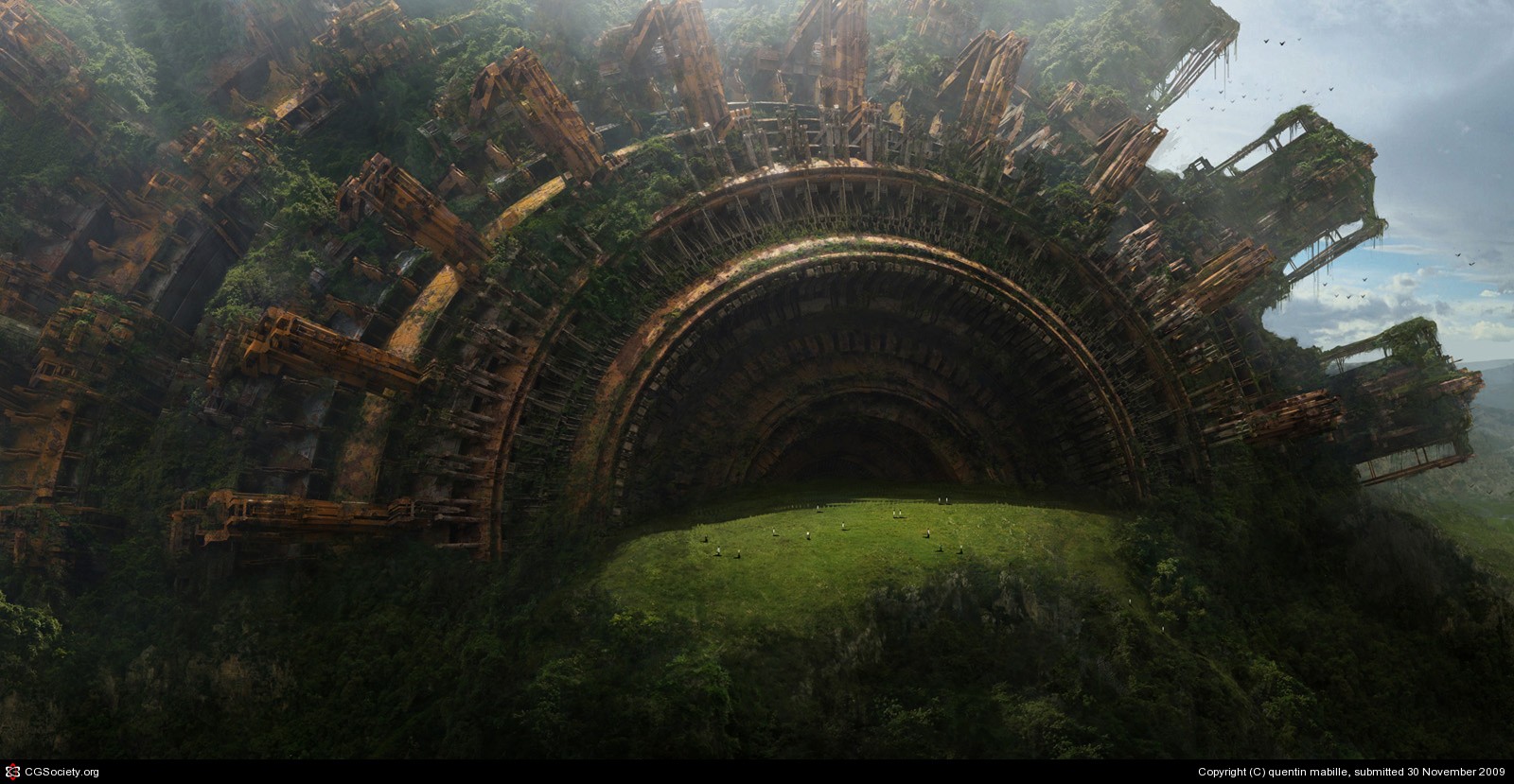 General 1600x829 fantasy art landscape watermarked science fiction 2009 (Year) Quentin Mabille