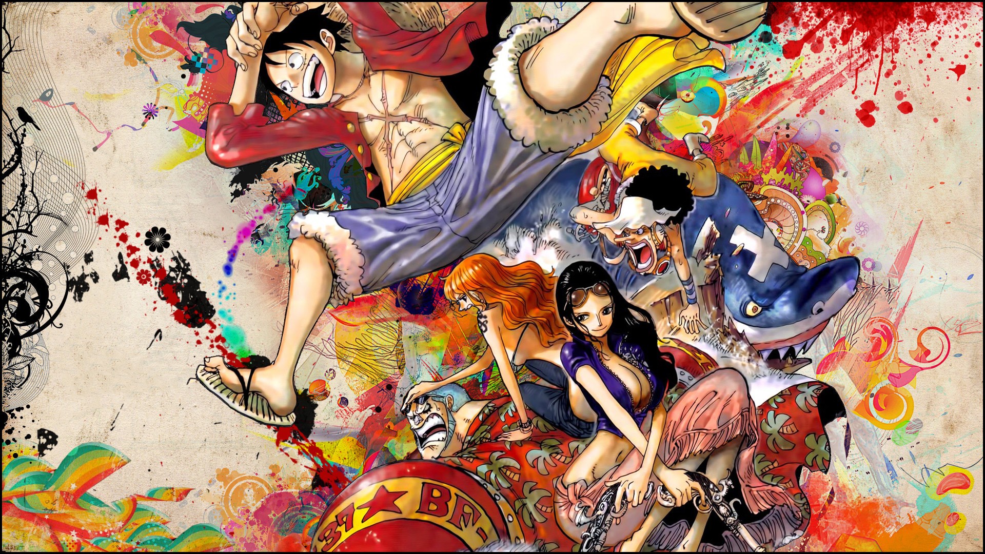 Anime, One Piece, Monkey D. Luffy, Boobs: \