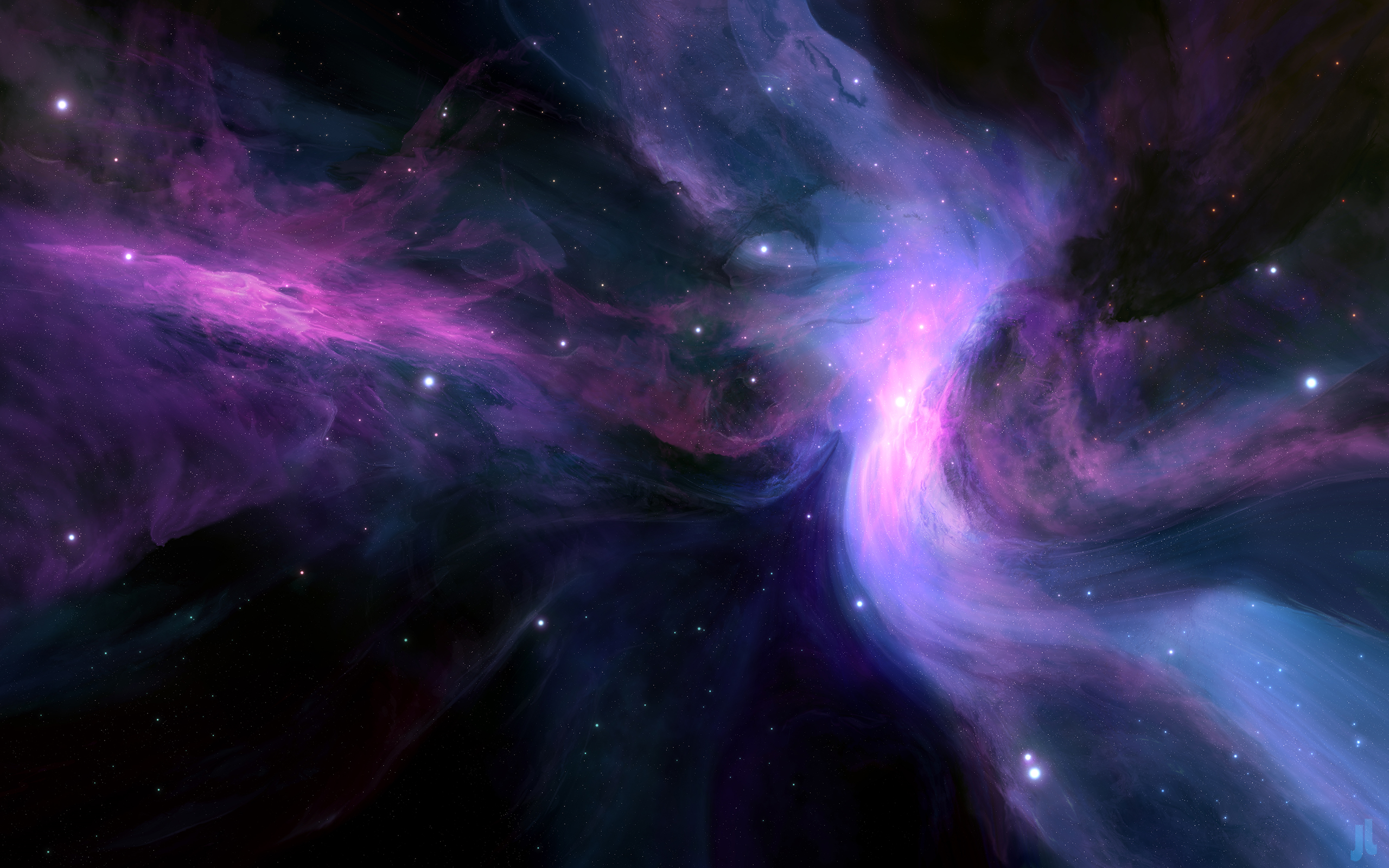 General 2560x1600 JoeyJazz space space art nebula artwork digital art stars abstract purple DeviantArt
