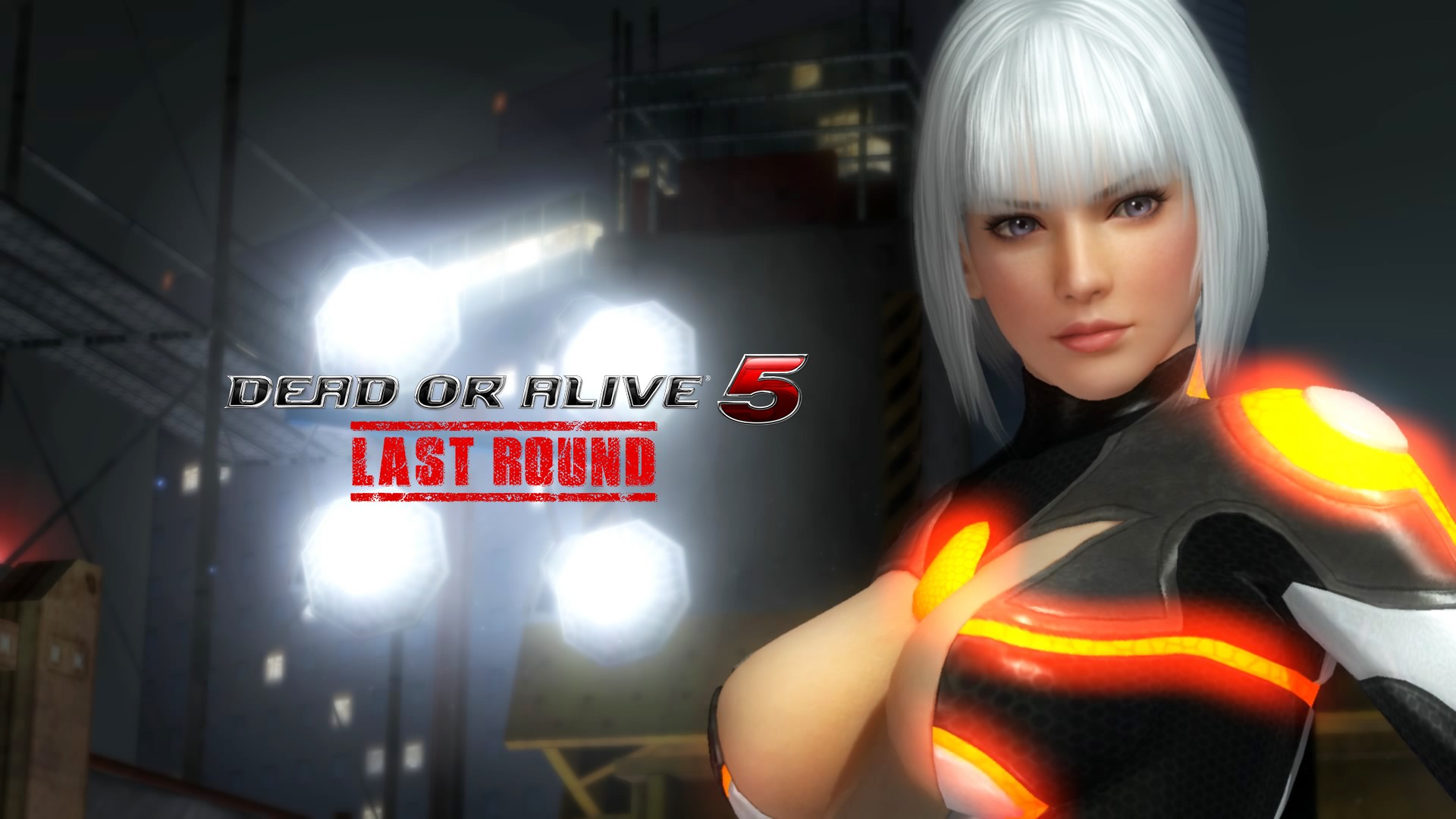General 1920x1080 video games Dead or Alive 5 big boobs video game warriors boobs video game girls looking at viewer video game characters Christie (Dead or Alive) curvy huge breasts white hair
