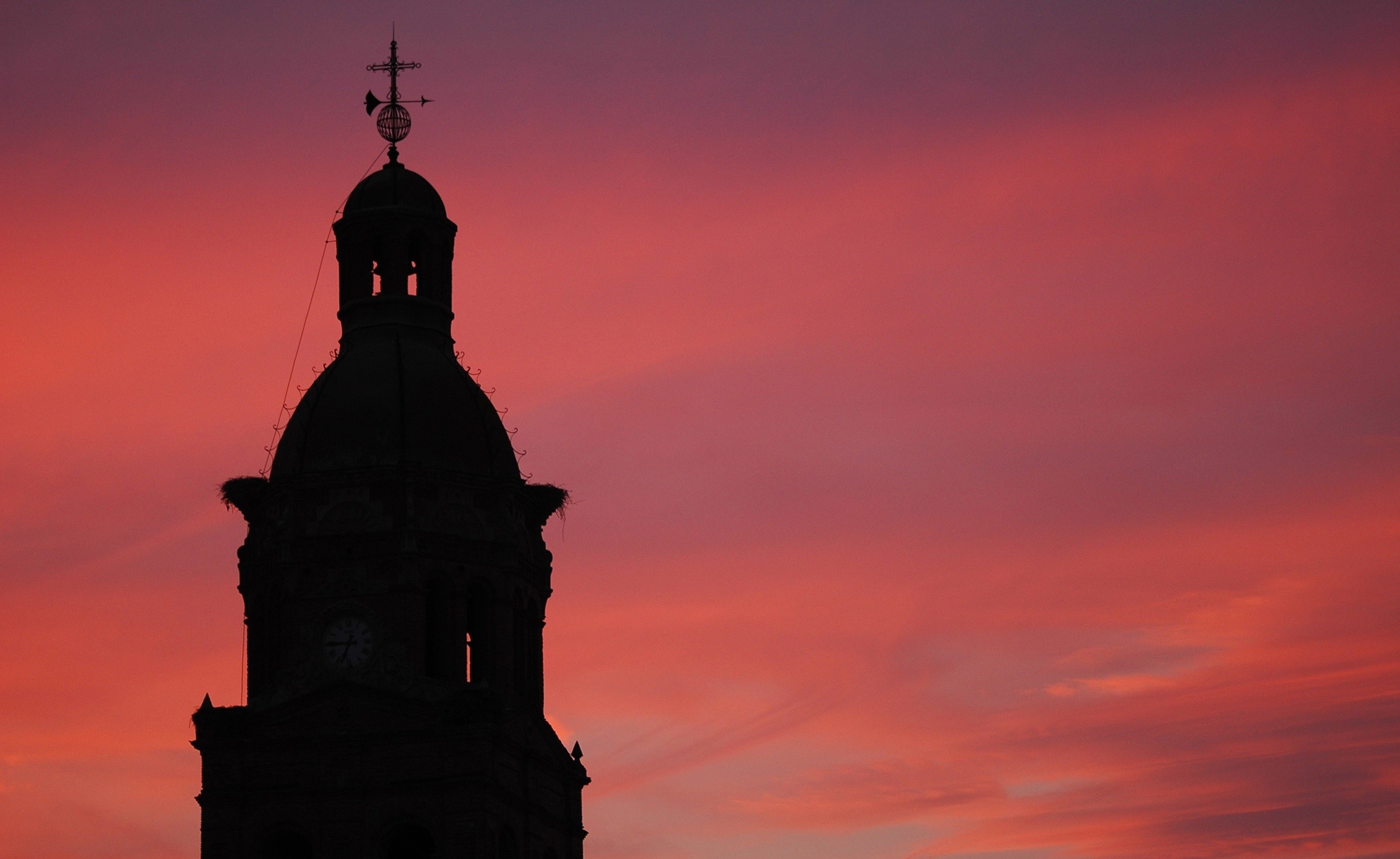 General 2559x1571 photography building church architecture sunset cross red sky silhouette dark low light
