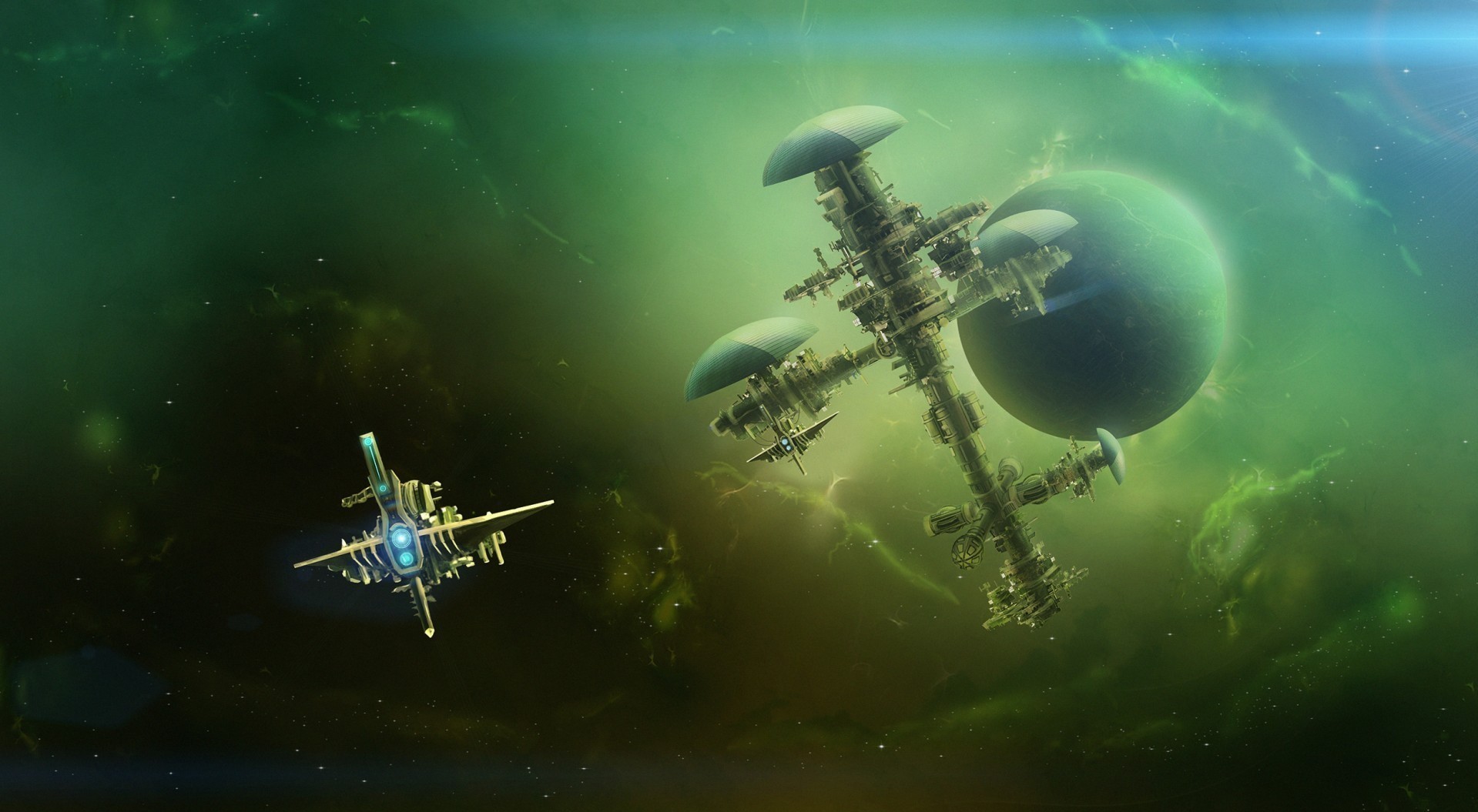 General 1919x1055 artwork science fiction space art space space station planet
