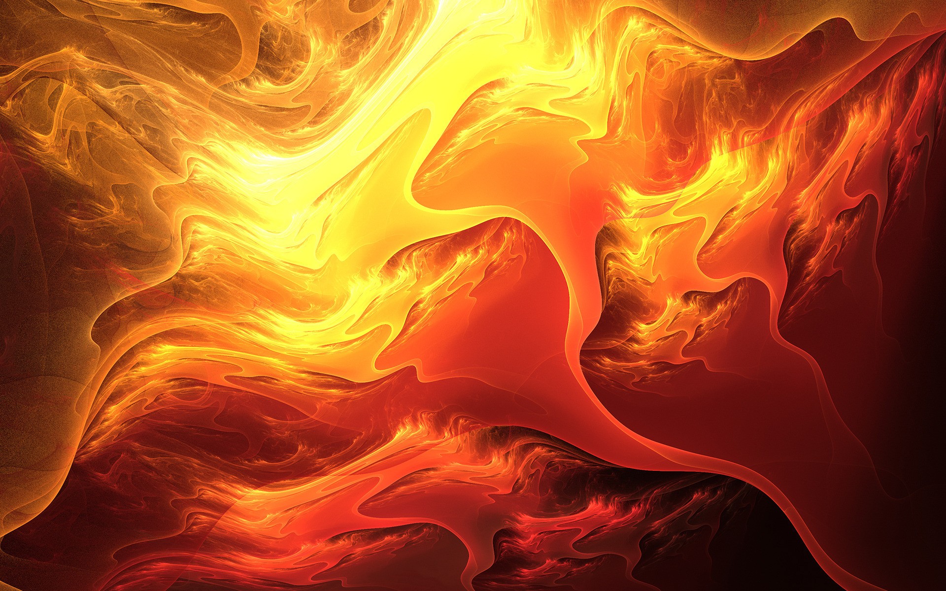 General 1920x1200 abstract fire shapes digital art orange Flame Painter