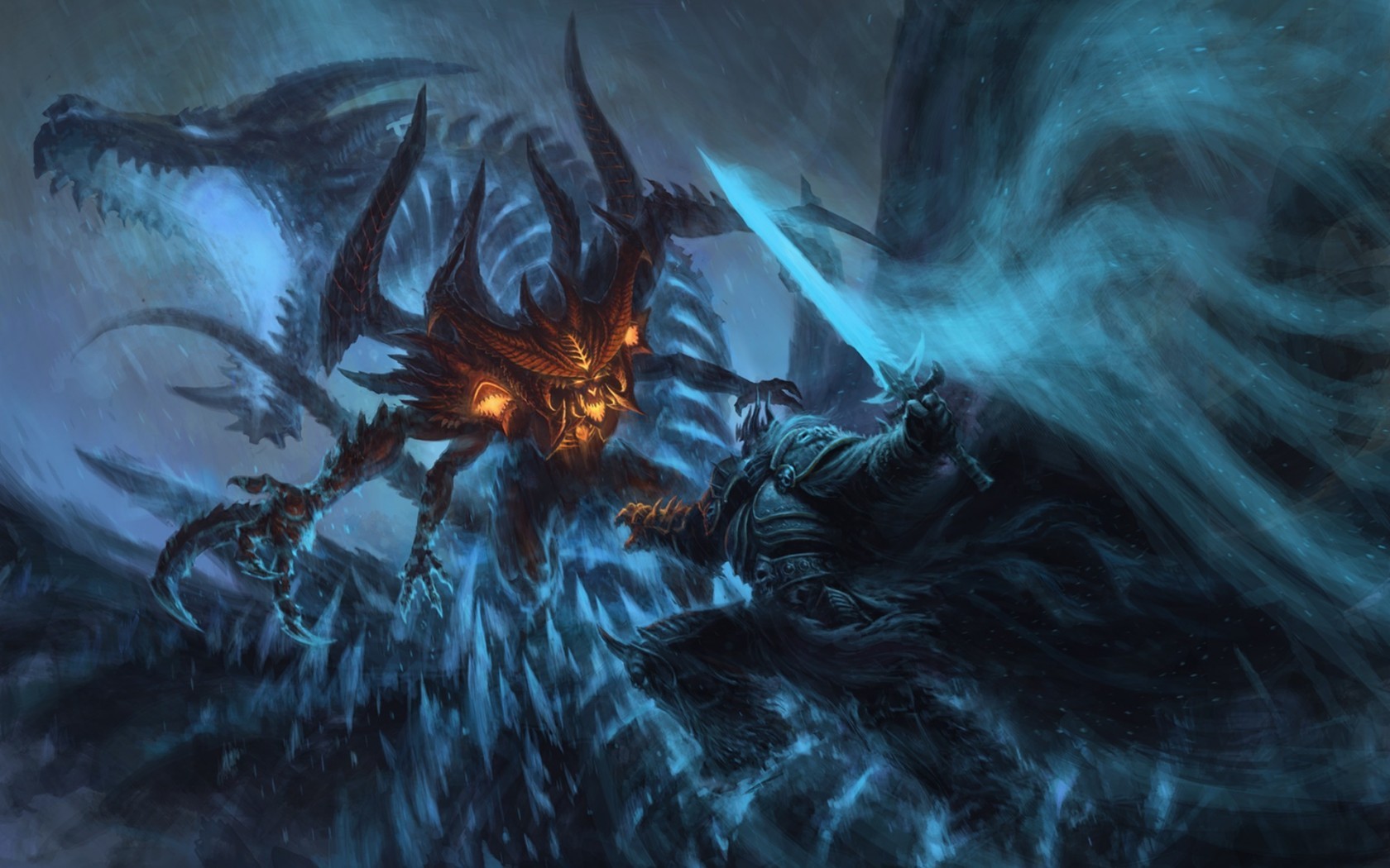 General 1680x1050 Diablo III video games fantasy art digital art Lich King Arthas Menethil World of Warcraft PC gaming video game art