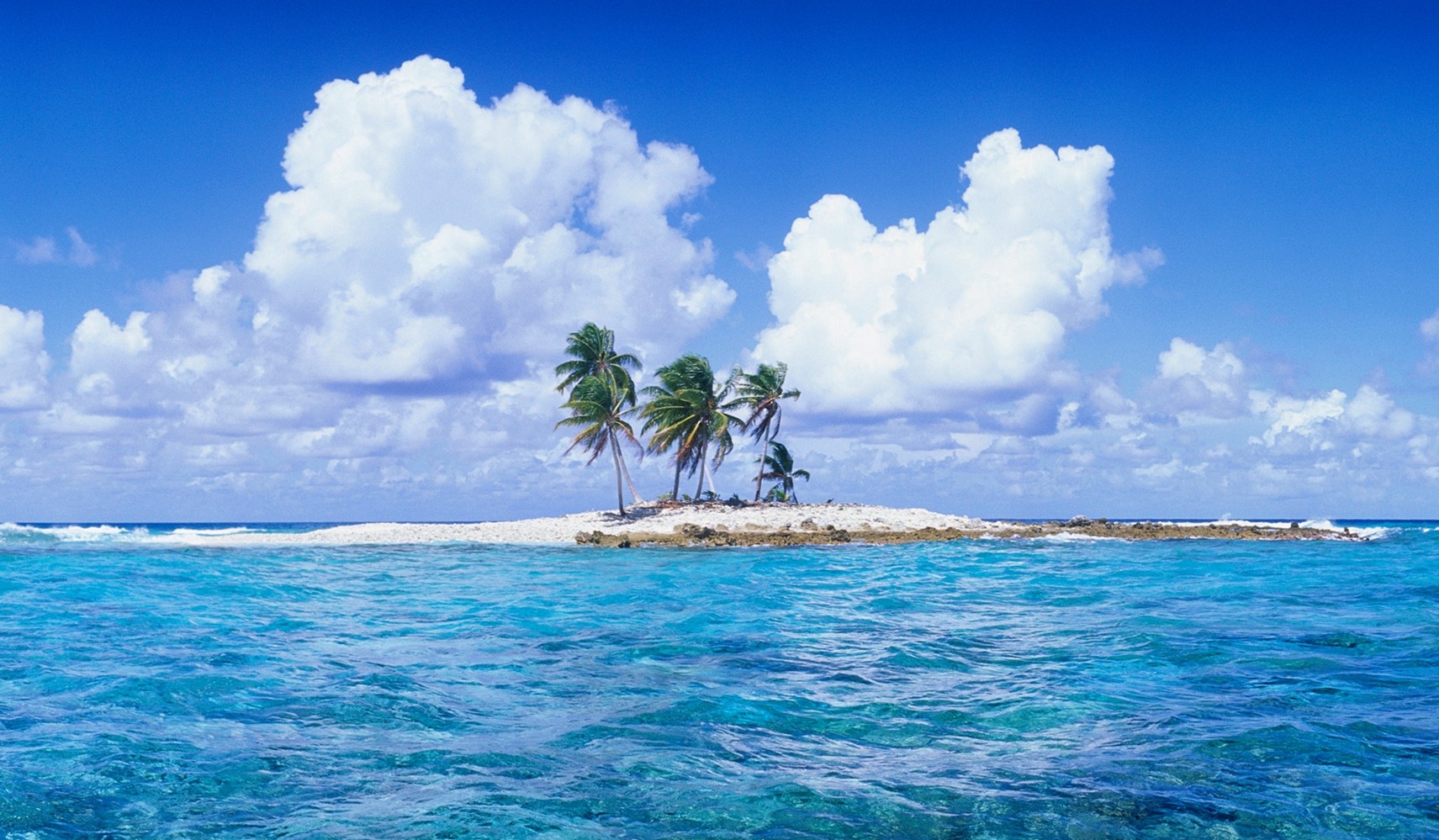 General 1711x999 tropical atols sea clouds beach water nature landscape palm trees sky