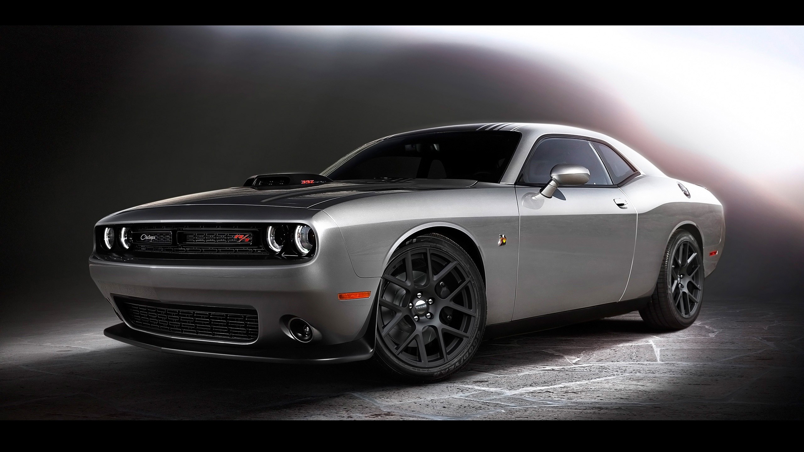 General 2560x1440 Dodge Challenger Dodge silver cars vehicle muscle cars American cars Stellantis car