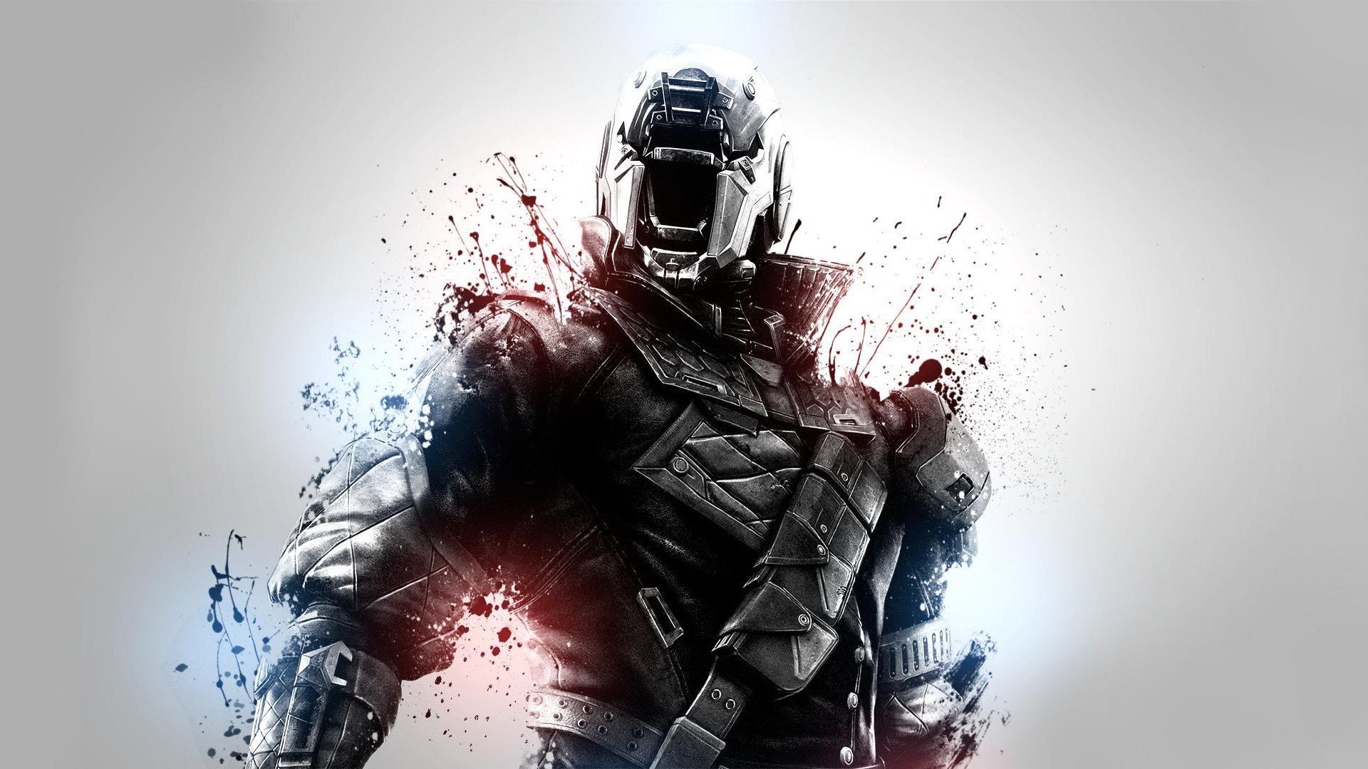 General 1920x1080 video games Destiny (video game) PC gaming video game art science fiction armor blood blood spatter simple background