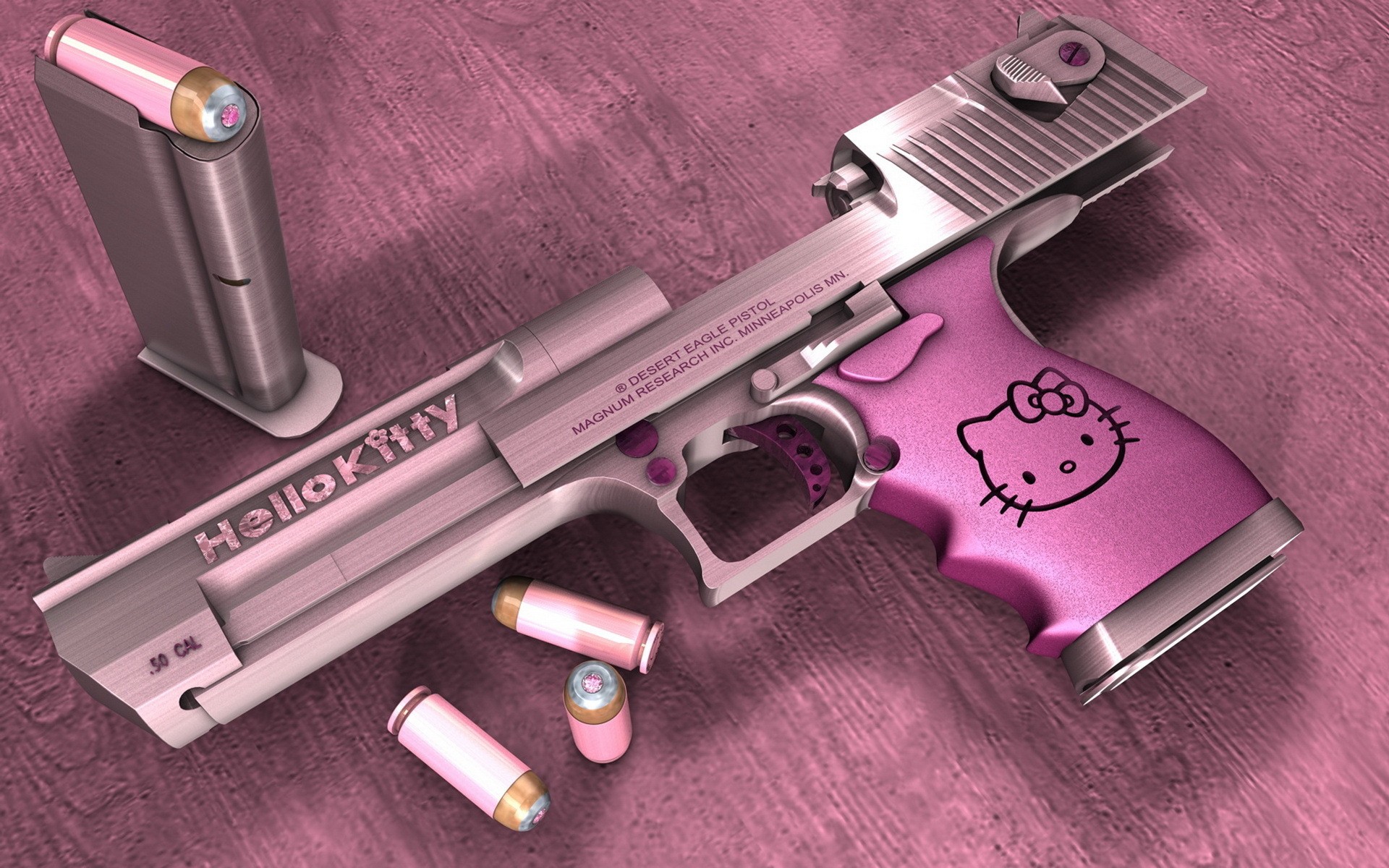 General 1920x1200 Hello Kitty gun weapon ammunition CGI