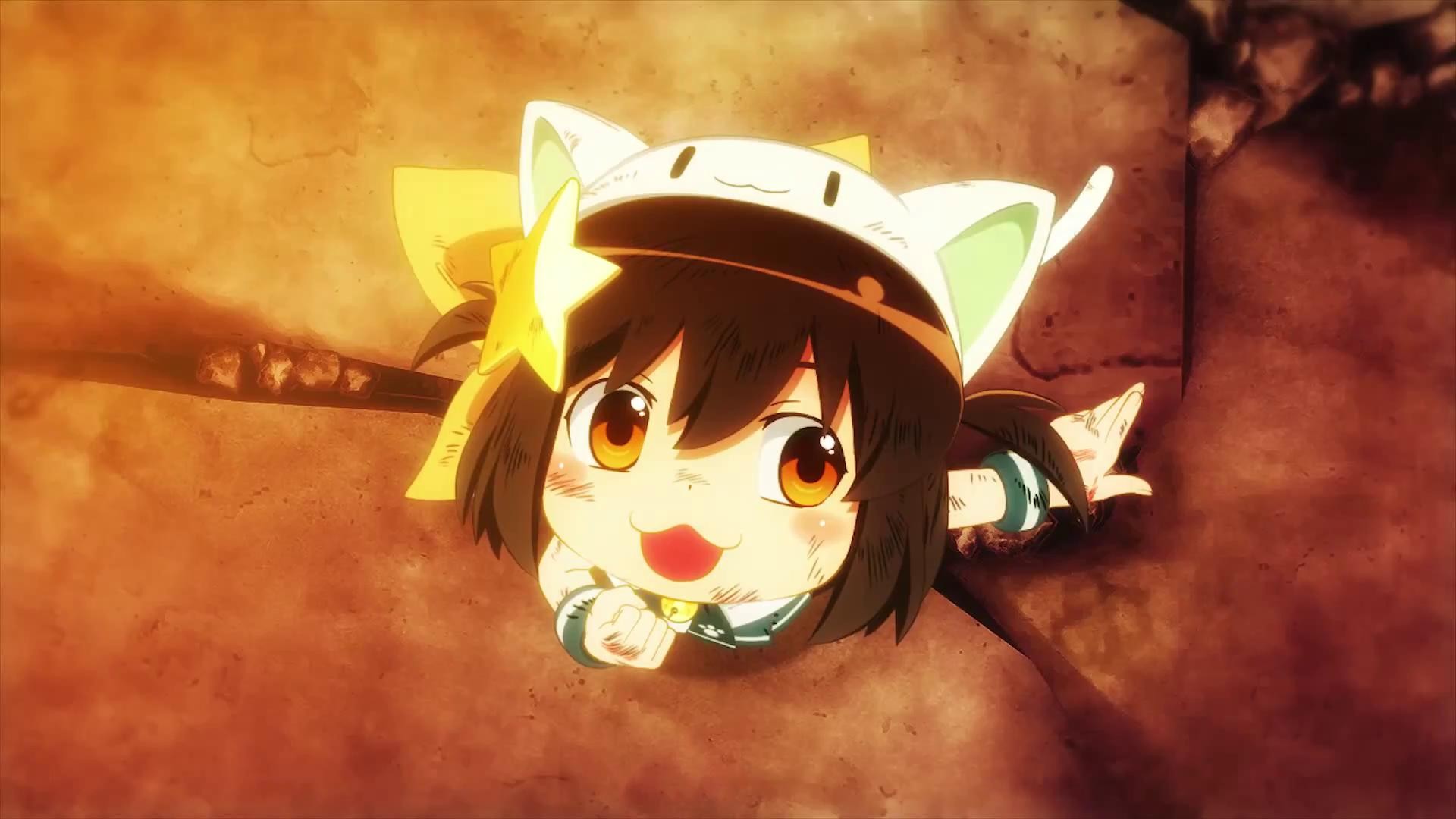 Anime 1920x1080 Nyan-tan Etotama chibi cat girl anime anime girls