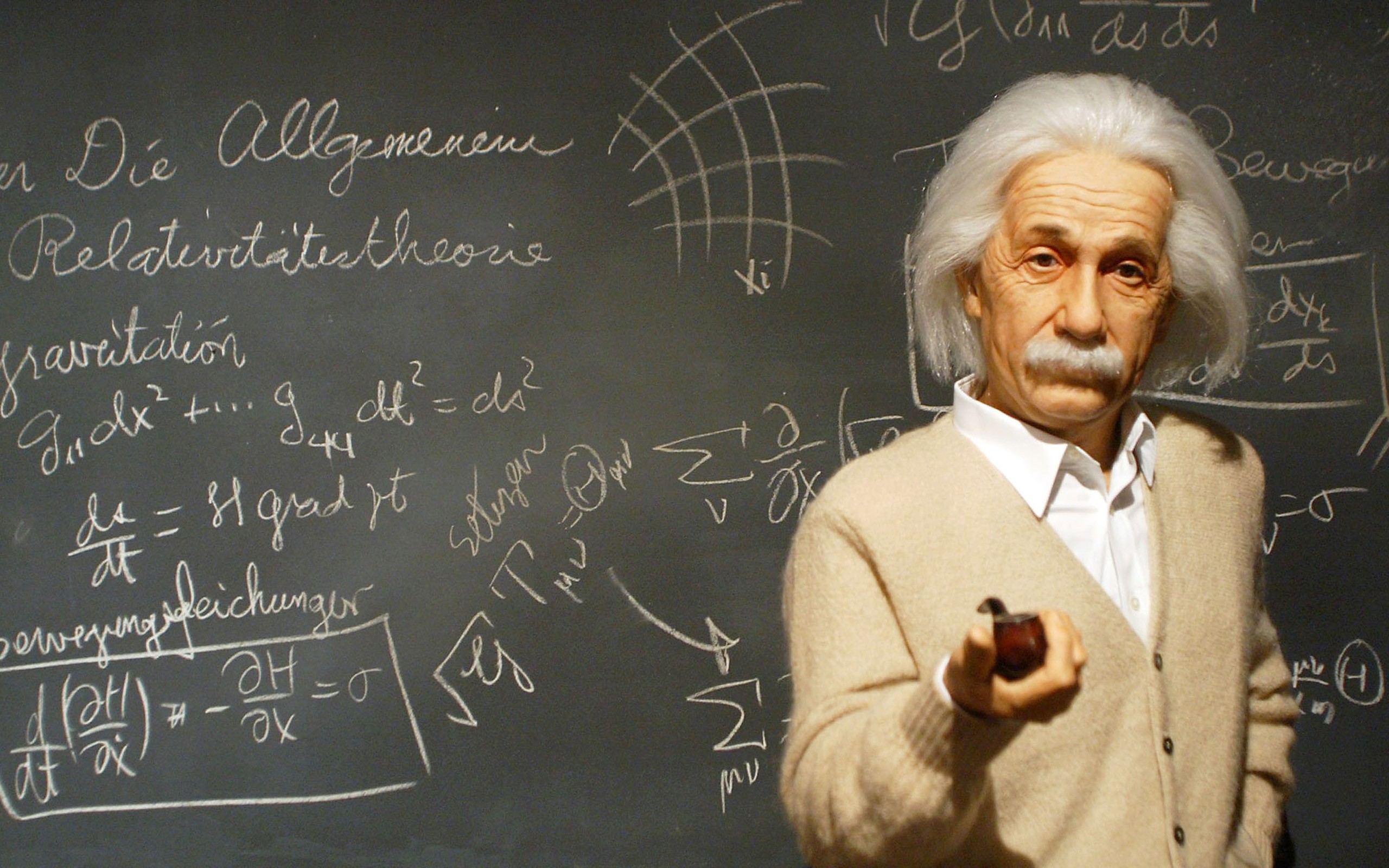People 2560x1600 Albert Einstein science formula men