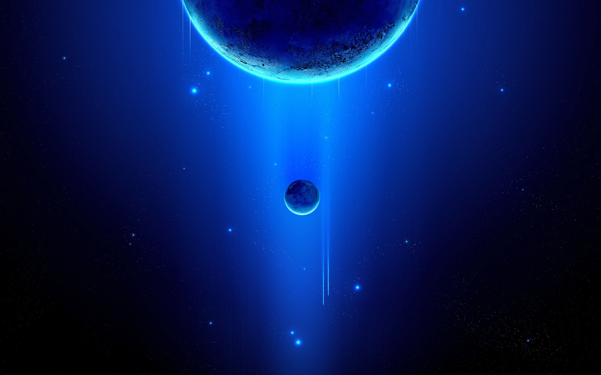 General 1920x1200 space stars CGI planet Moon blue space art drawing artwork digital art JoeyJazz