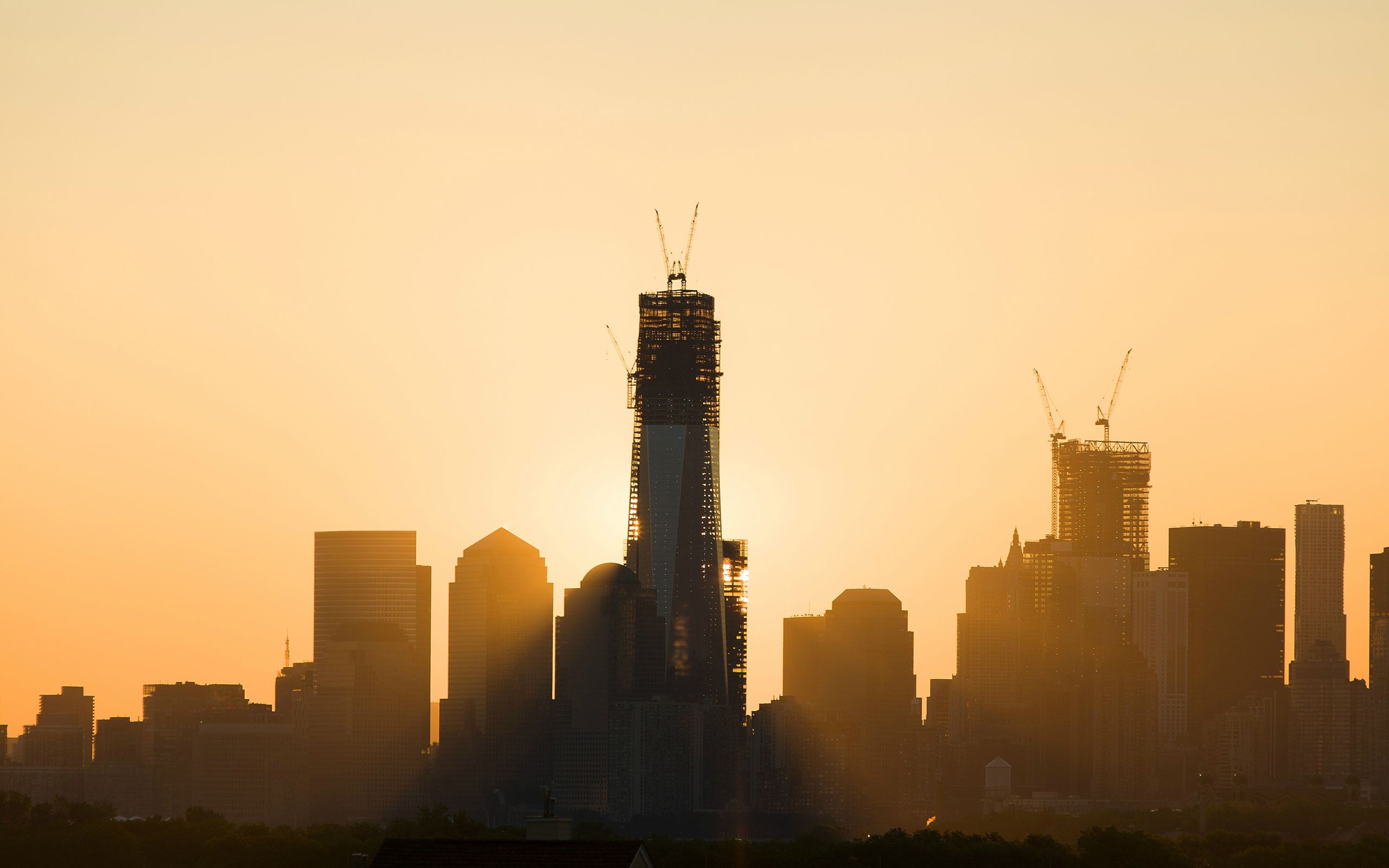 General 2560x1600 city cityscape clouds skyscraper New York City sunlight USA sky One World Trade Center
