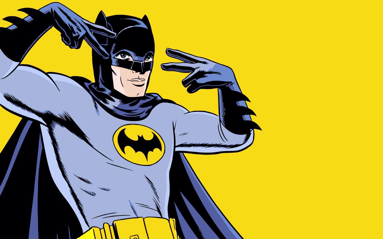 General 1280x800 Batman DC Comics yellow background Adam West yellow simple background digital art