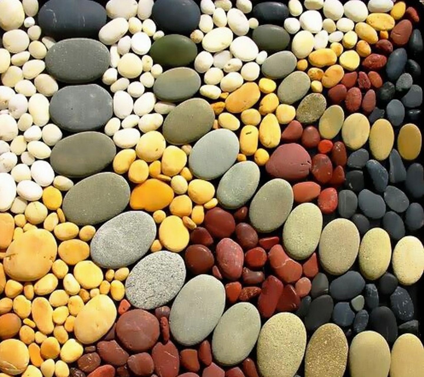 General 1440x1280 colorful texture stones pebbles pattern black red yellow white