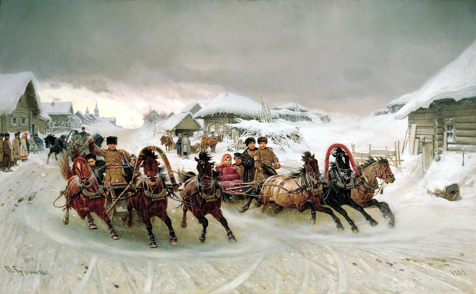 General 2022x1250 horse sleigh winter artwork