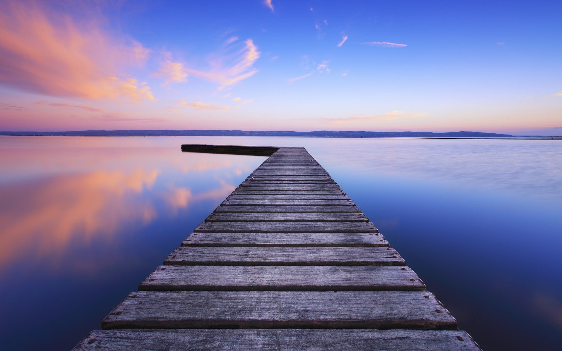 General 1920x1200 pier lake reflection landscape morning nature calm waters water sky