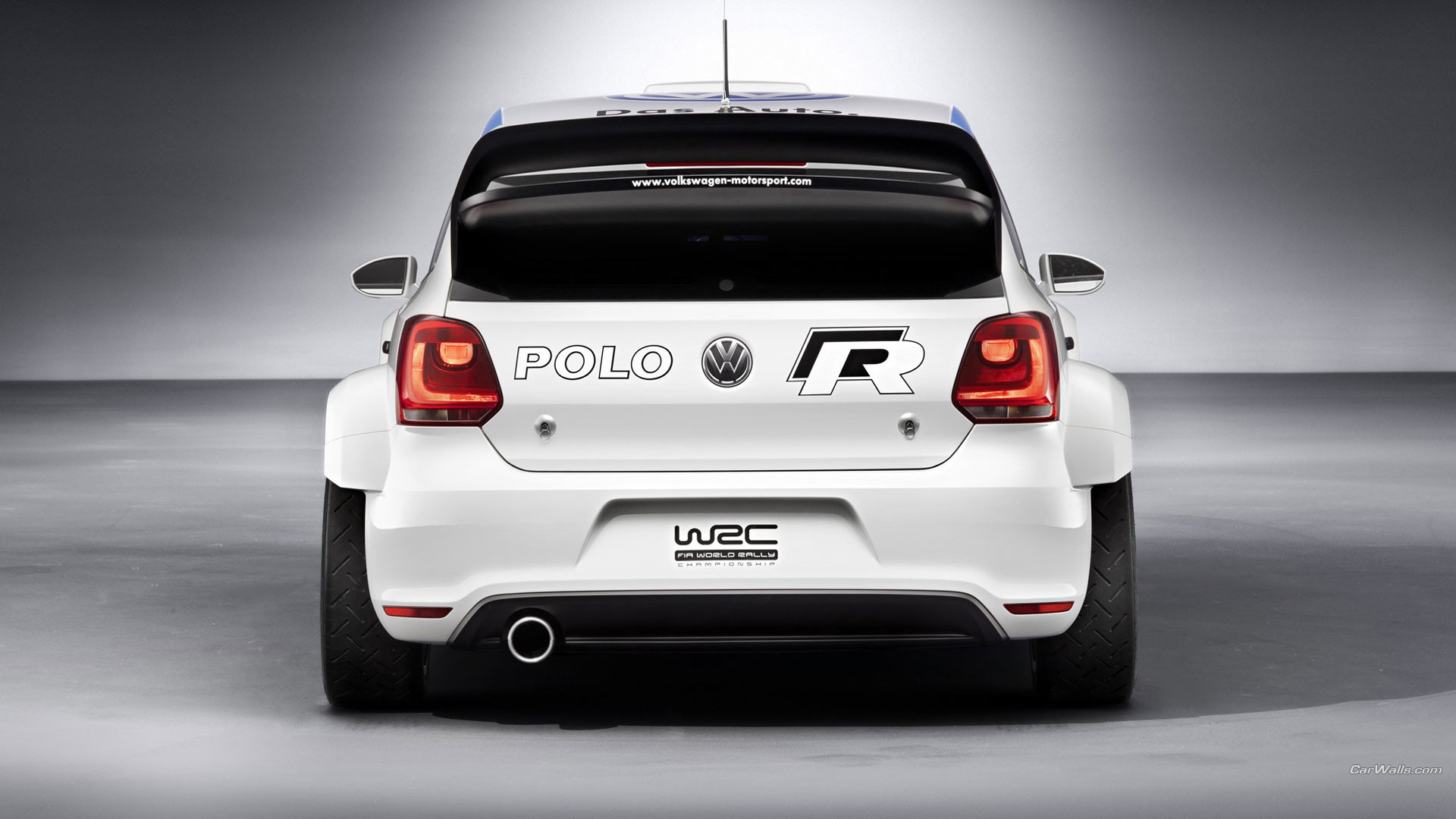 General 1920x1080 car Volkswagen VW Polo WRC rally cars Volkswagen Polo rear view vehicle white cars hatchbacks hot hatch German cars Volkswagen Group
