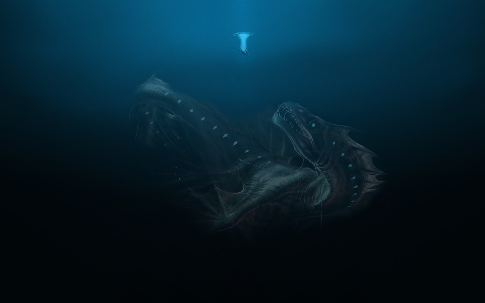 General 1920x1200 underwater deep sea sea monsters creature fantasy art digital art