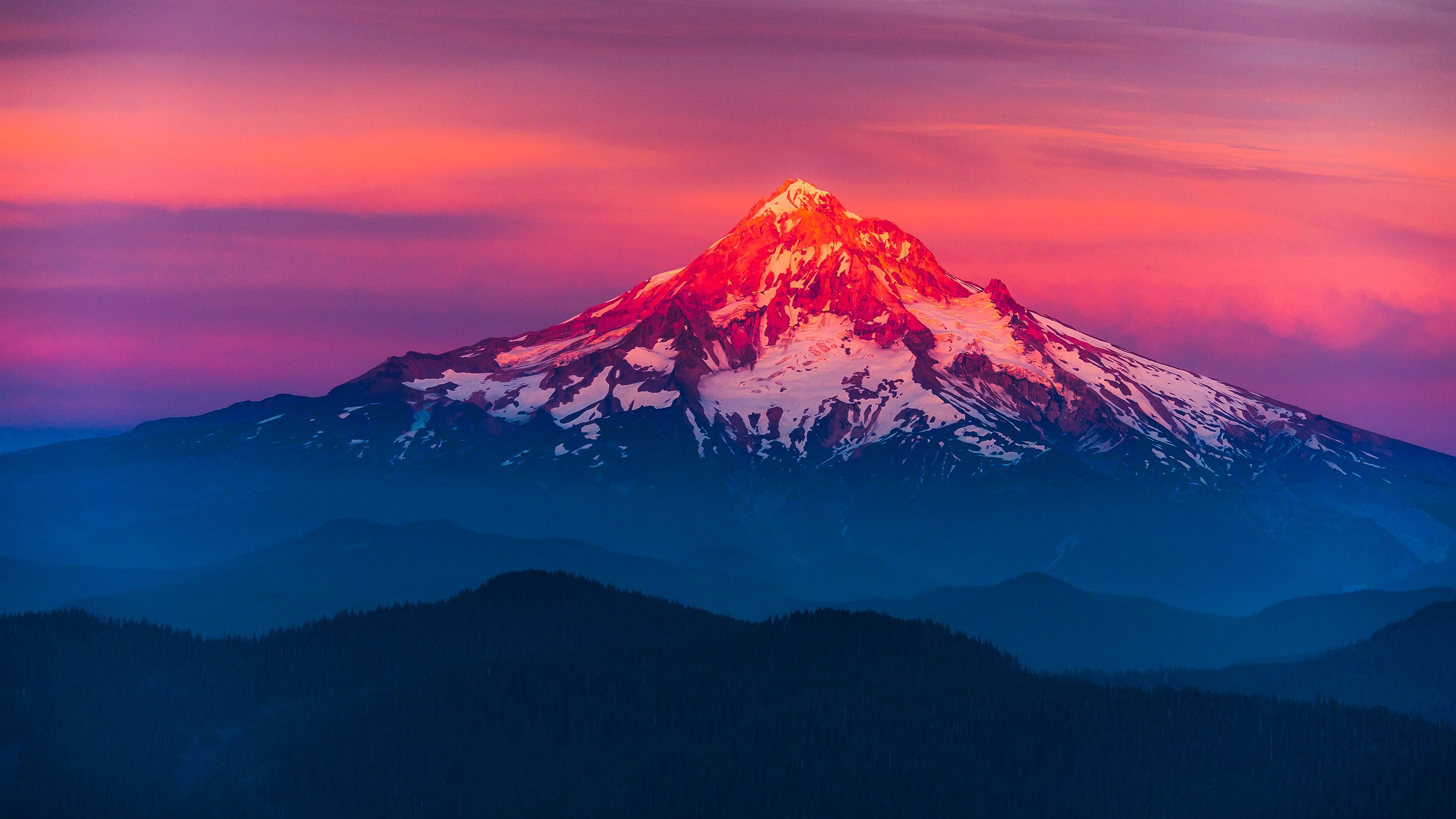 General 2560x1440 mountains larch mountain Oregon nature sky sunlight landscape USA Mount Hood