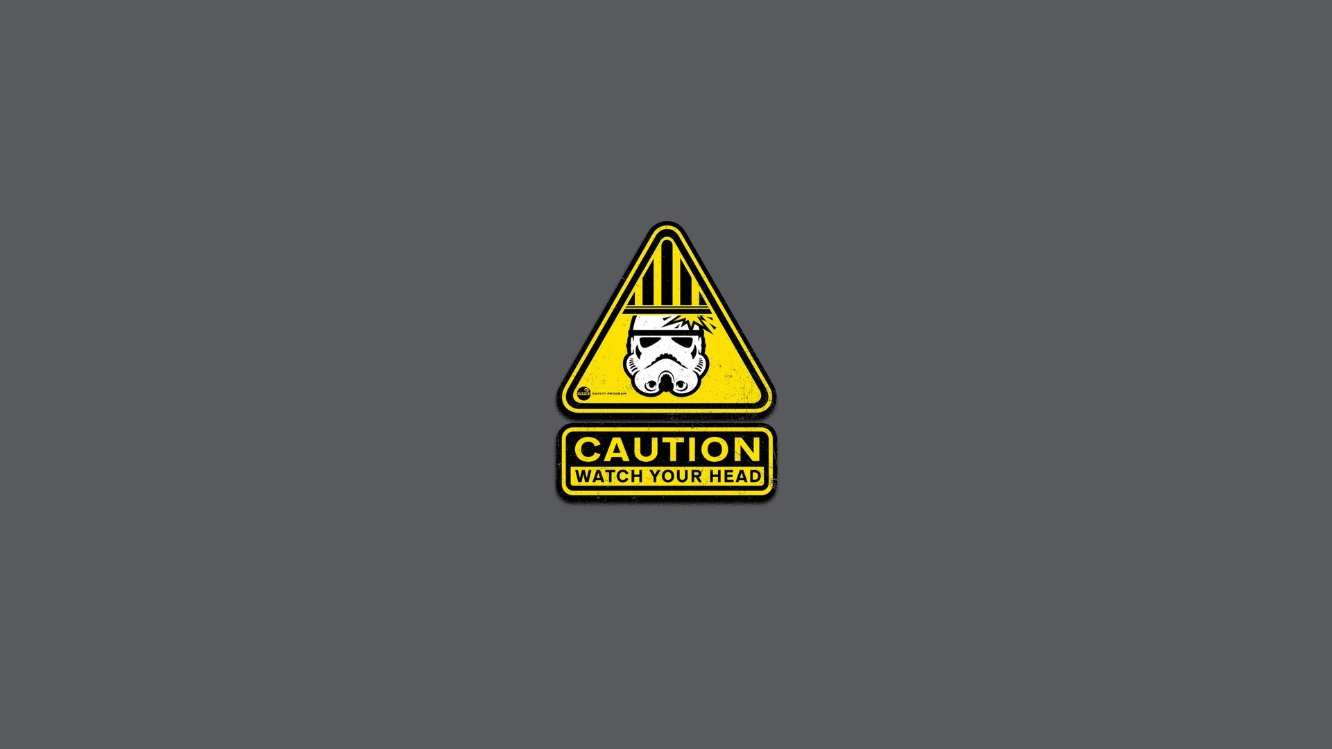 General 1920x1080 Star Wars minimalism humor sign stormtrooper helmet science fiction Star Wars Humor simple background gray background