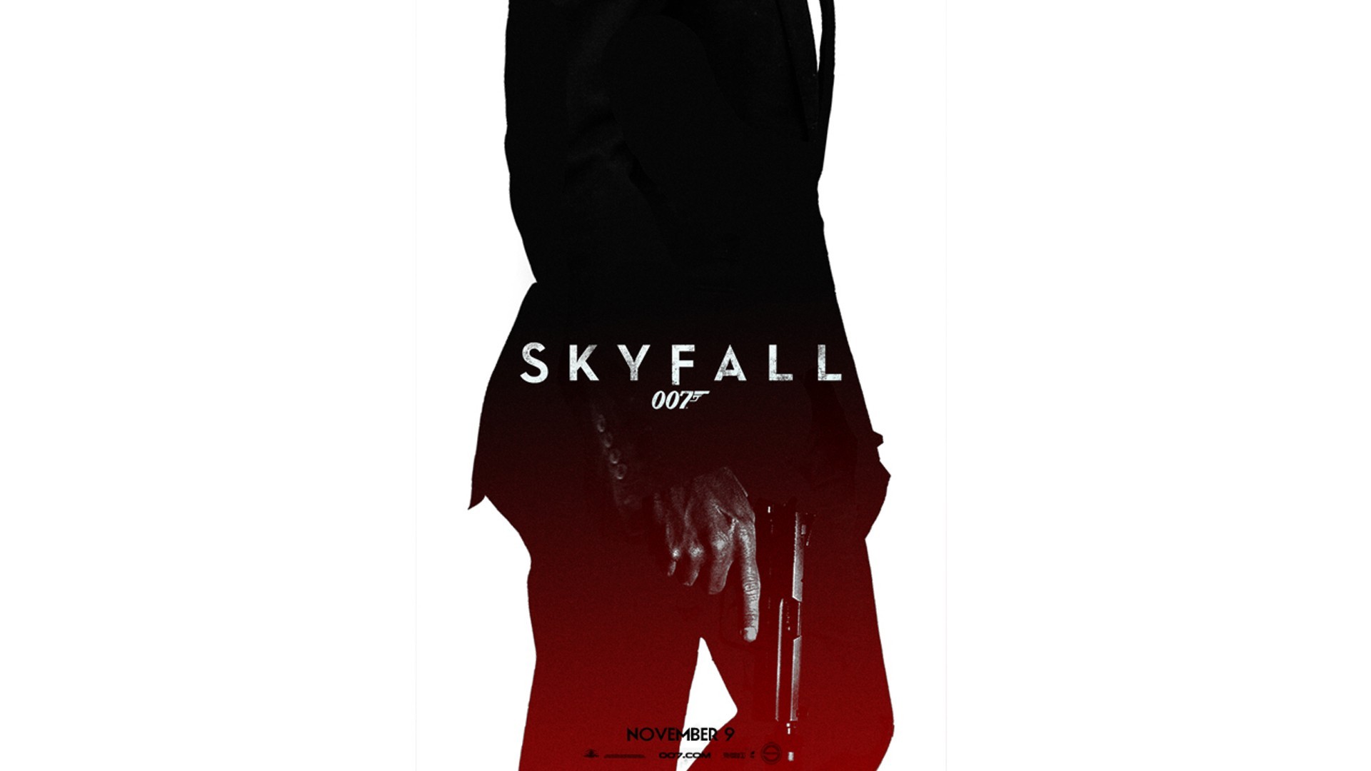 General 1920x1080 movies James Bond Skyfall simple background gun white background