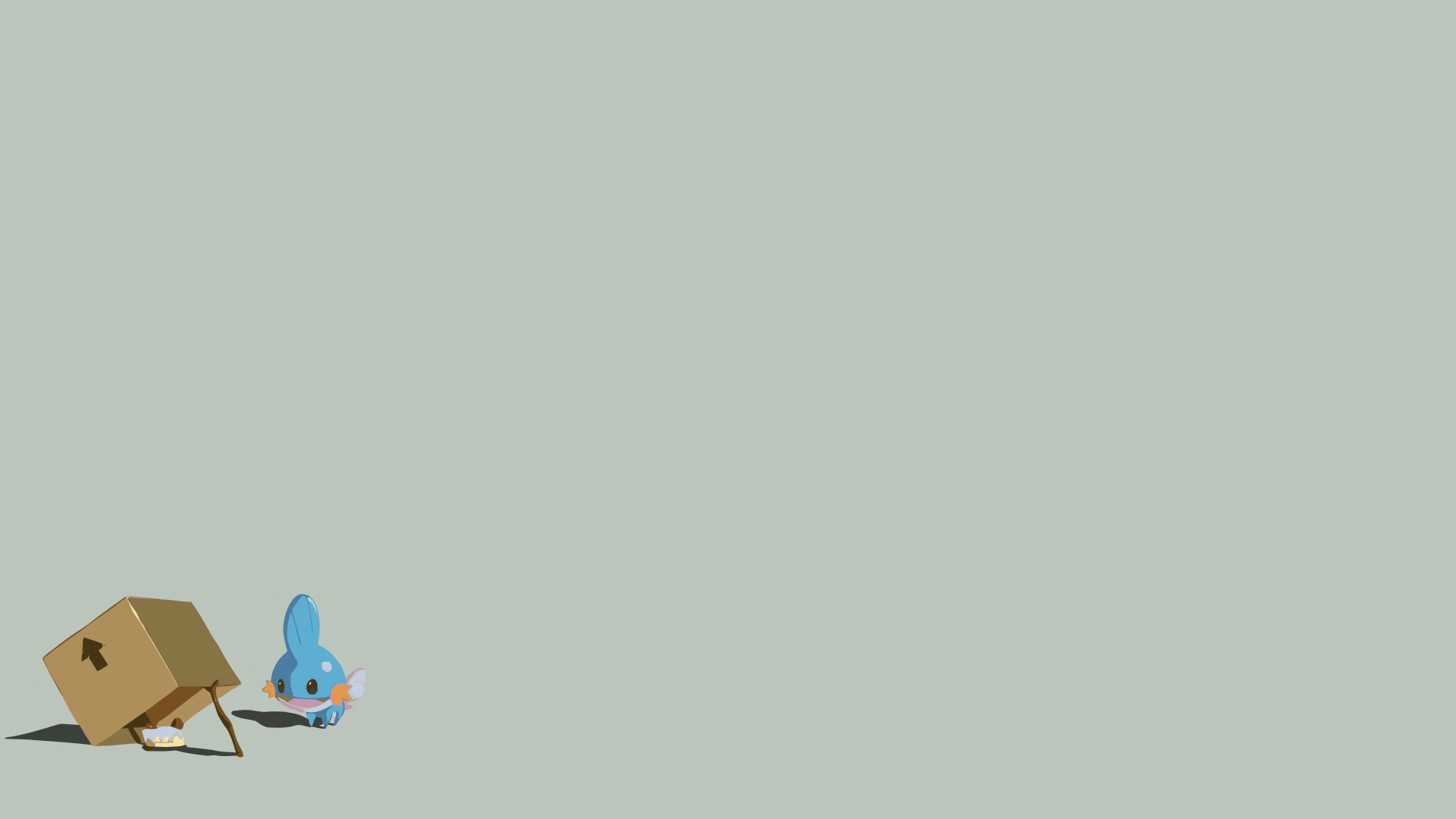 Anime 1920x1080 Mudkip Pokémon minimalism video games anime simple background
