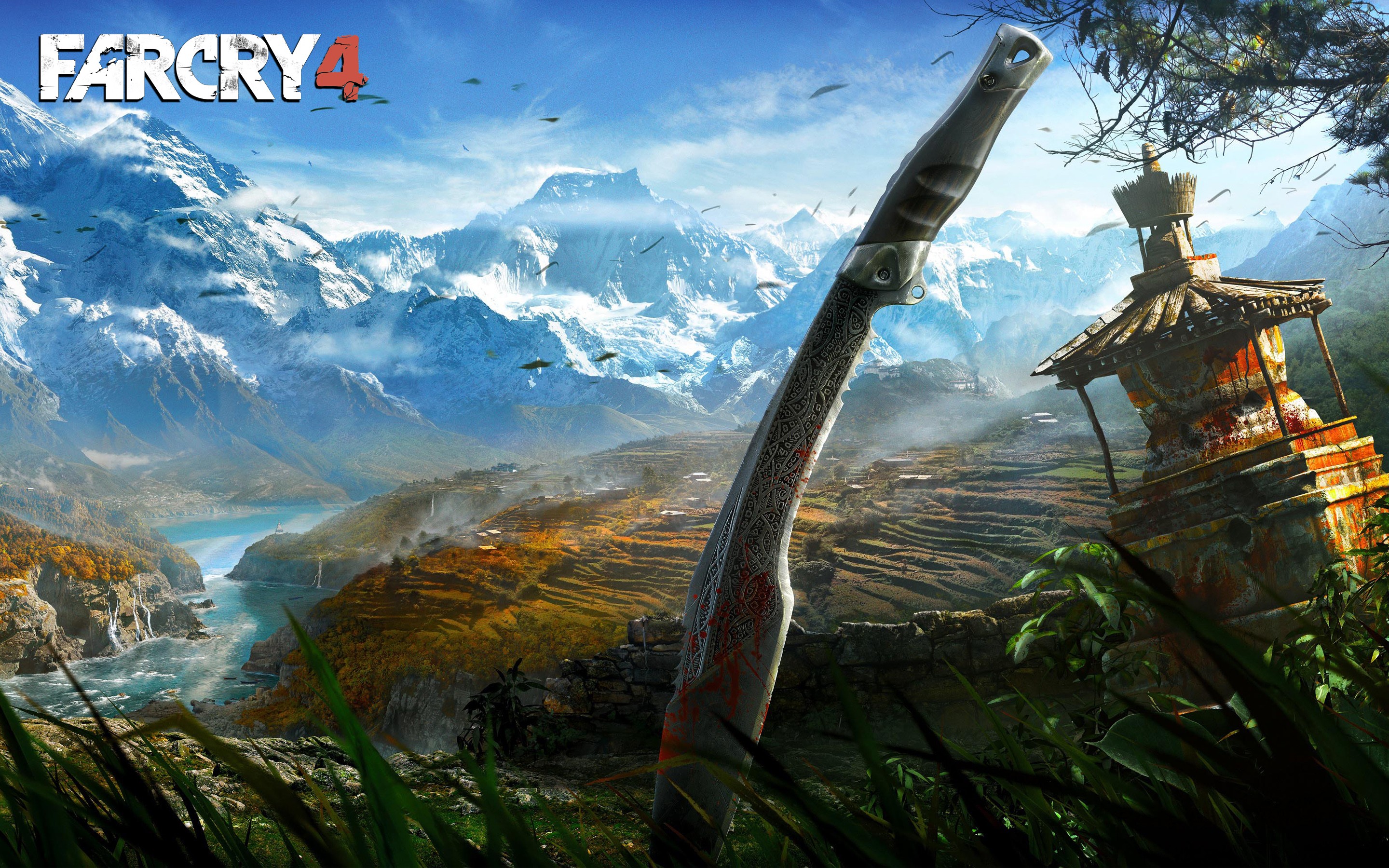 General 2880x1800 Far Cry 4 video games knife landscape Himalayas