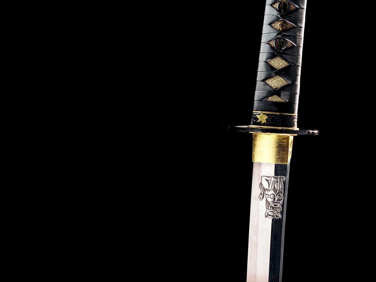 General 1280x960 katana sword weapon simple background black background