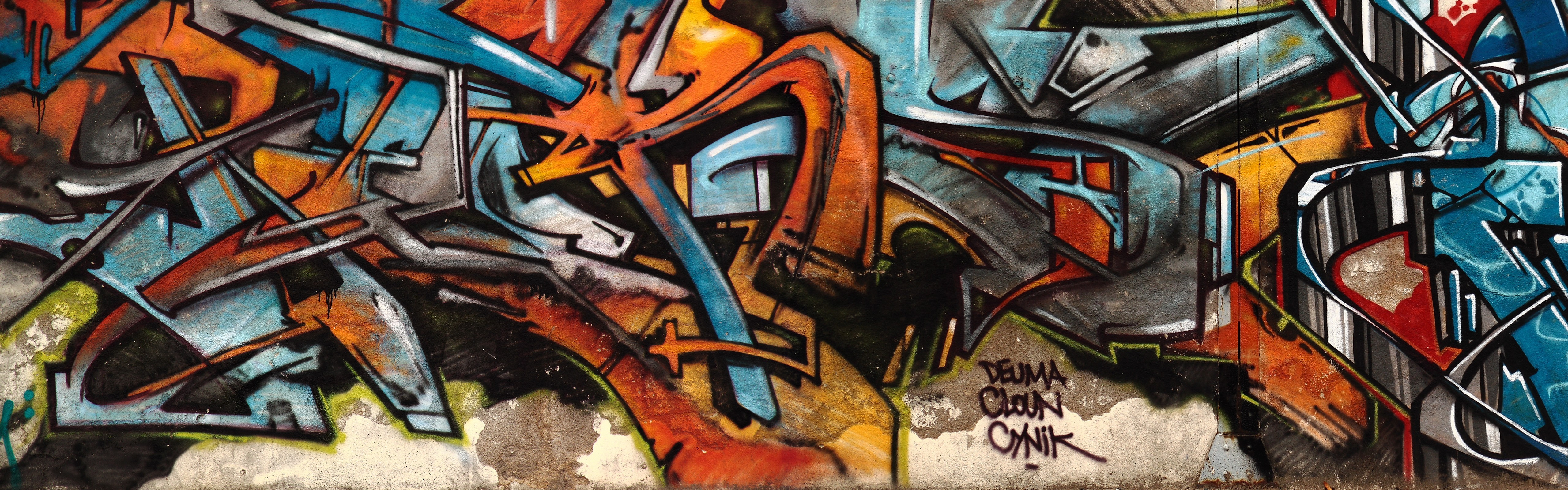 General 5120x1600 graffiti wall urban