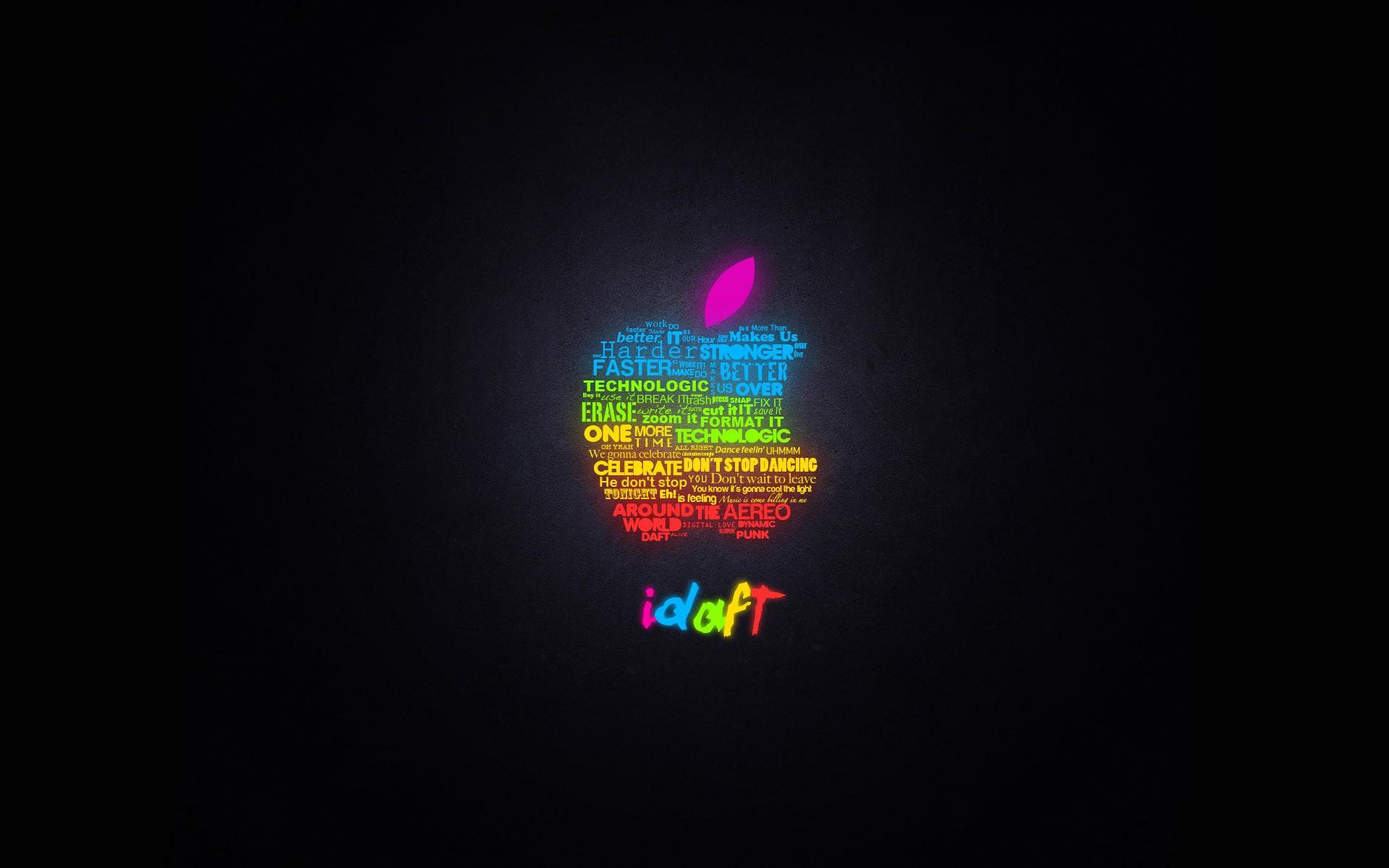 General 1920x1200 Apple Inc. technology minimalism logo simple background Daft Punk brand