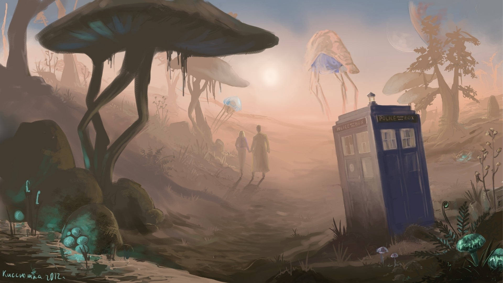 General 1920x1080 TARDIS anime Doctor Who The Elder Scrolls III: Morrowind TV series crossover science fiction PC gaming