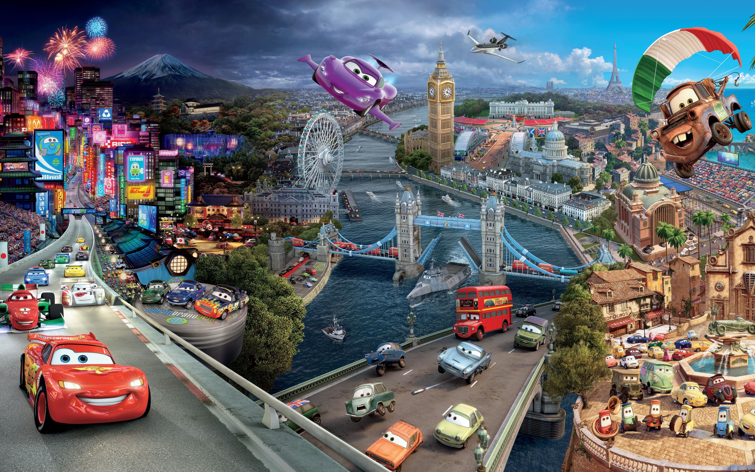 General 2560x1600 car Cars (movie) Pixar Animation Studios animated movies Movie Vehicles vehicle movies