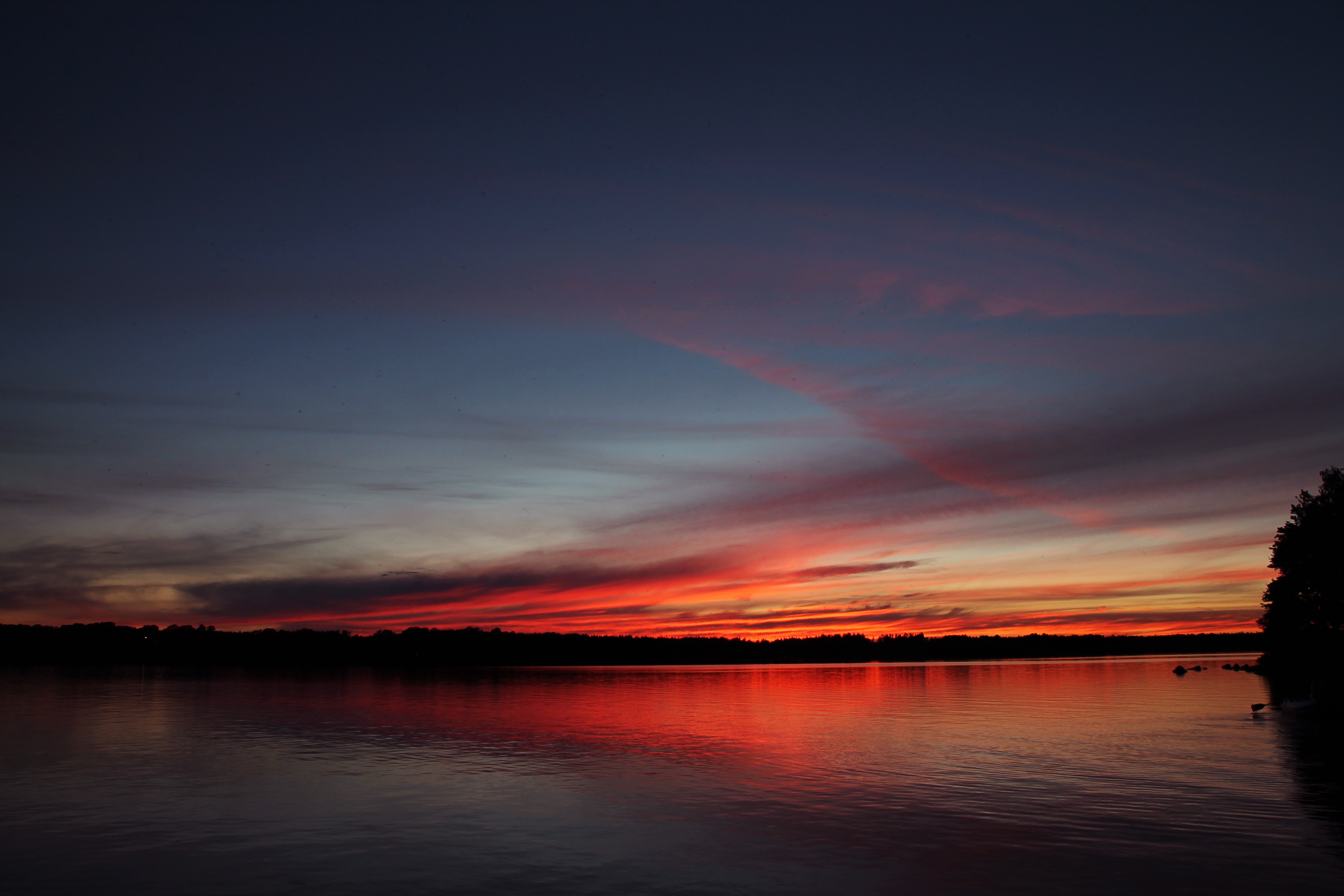 General 4272x2848 sunset lake nature Sweden landscape sky sunlight water outdoors dark