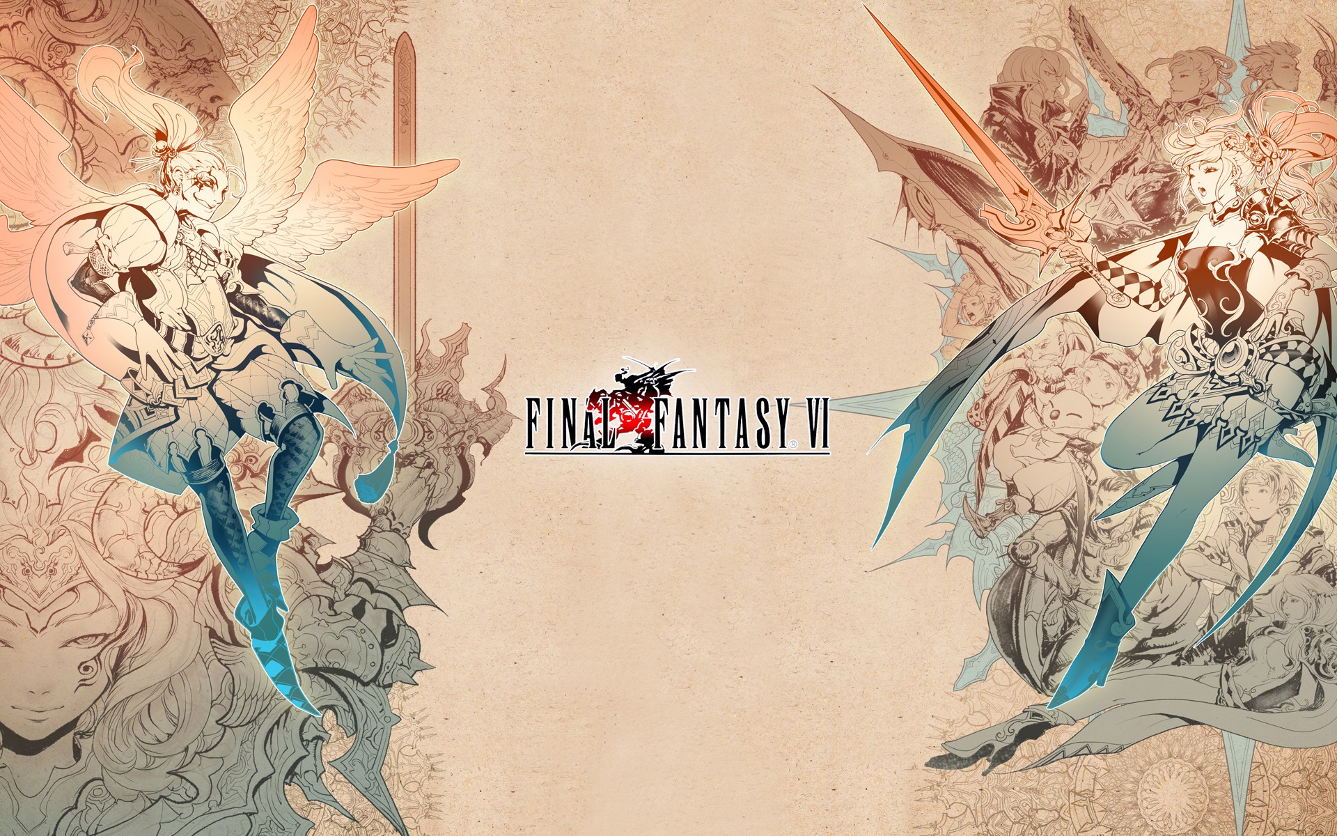 General 1920x1200 video games Final Fantasy Final Fantasy VI sword wings Square Enix Kefka Palazzo Terra Branford video game art