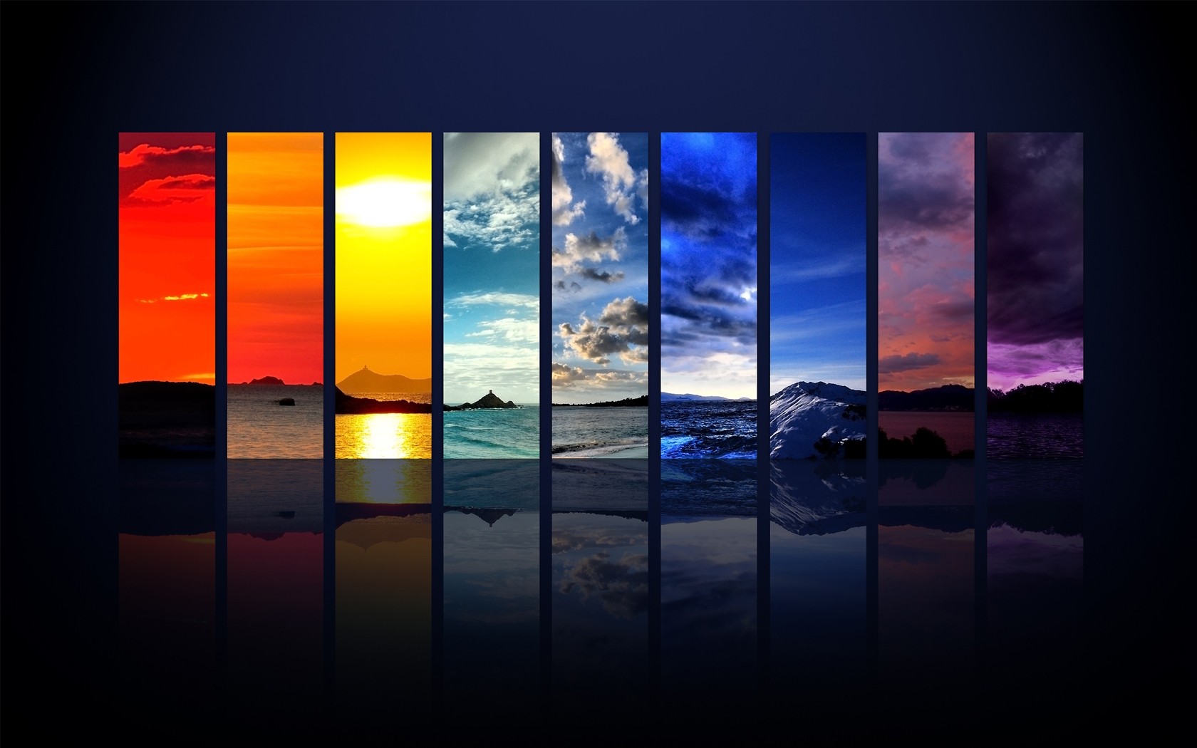 General 1680x1050 landscape rainbows digital art photoshopped collage nature