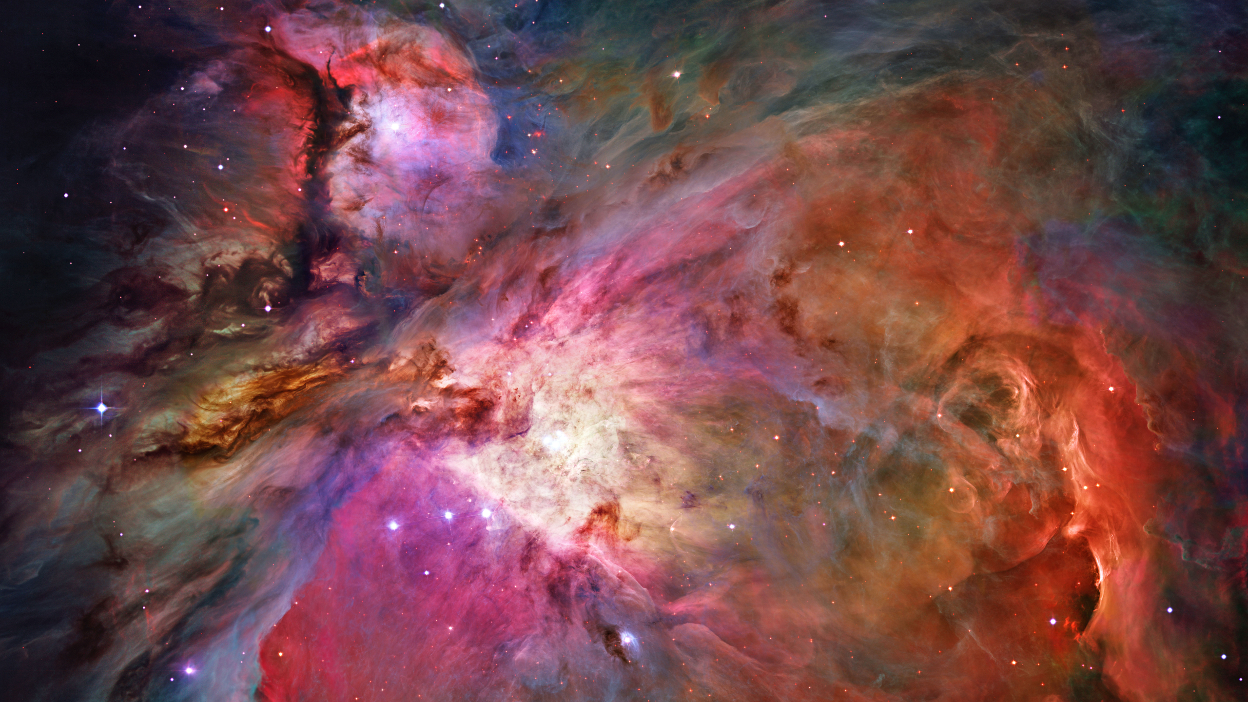 General 2560x1440 space stars space art digital art colorful nebula Hubble Great Orion Nebula Hubble Deep Field