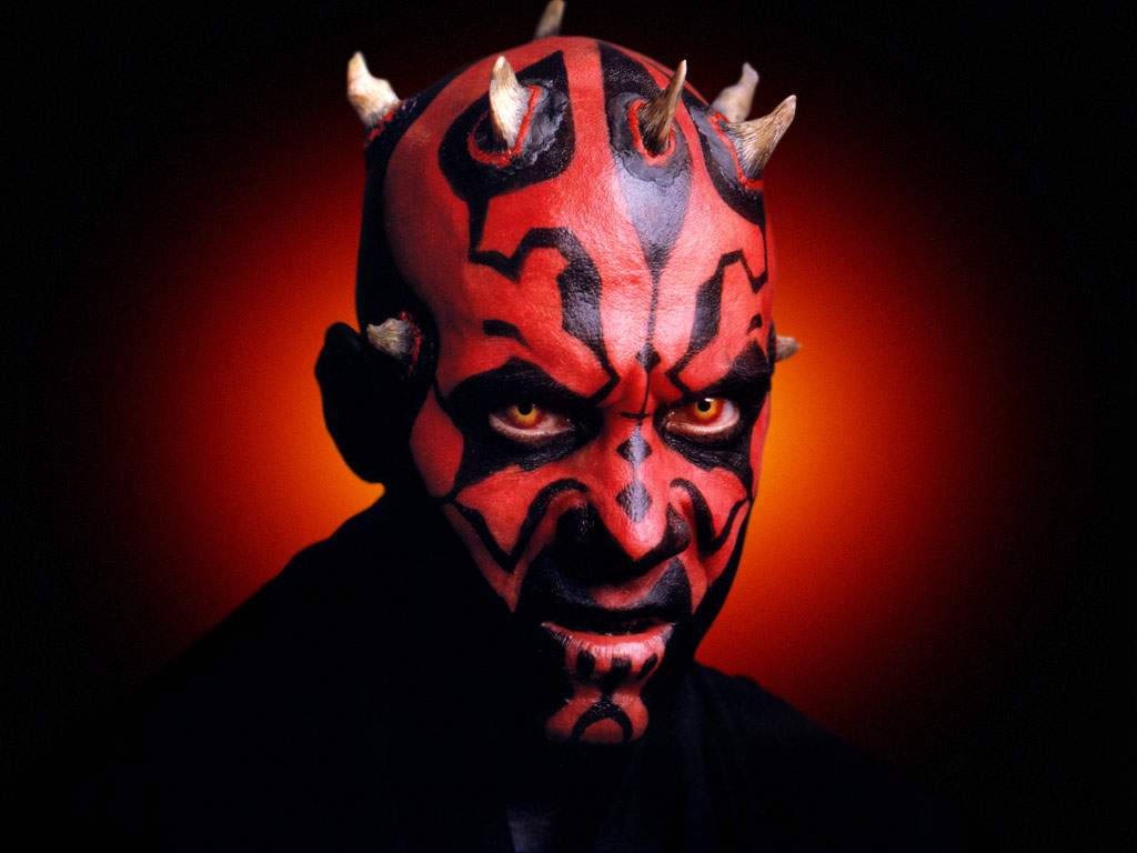 General 1024x768 Darth Maul Star Wars Sith Zabrak Star Wars Villains red science fiction red skin red background glowing eyes looking at viewer Ray Park villains movie characters