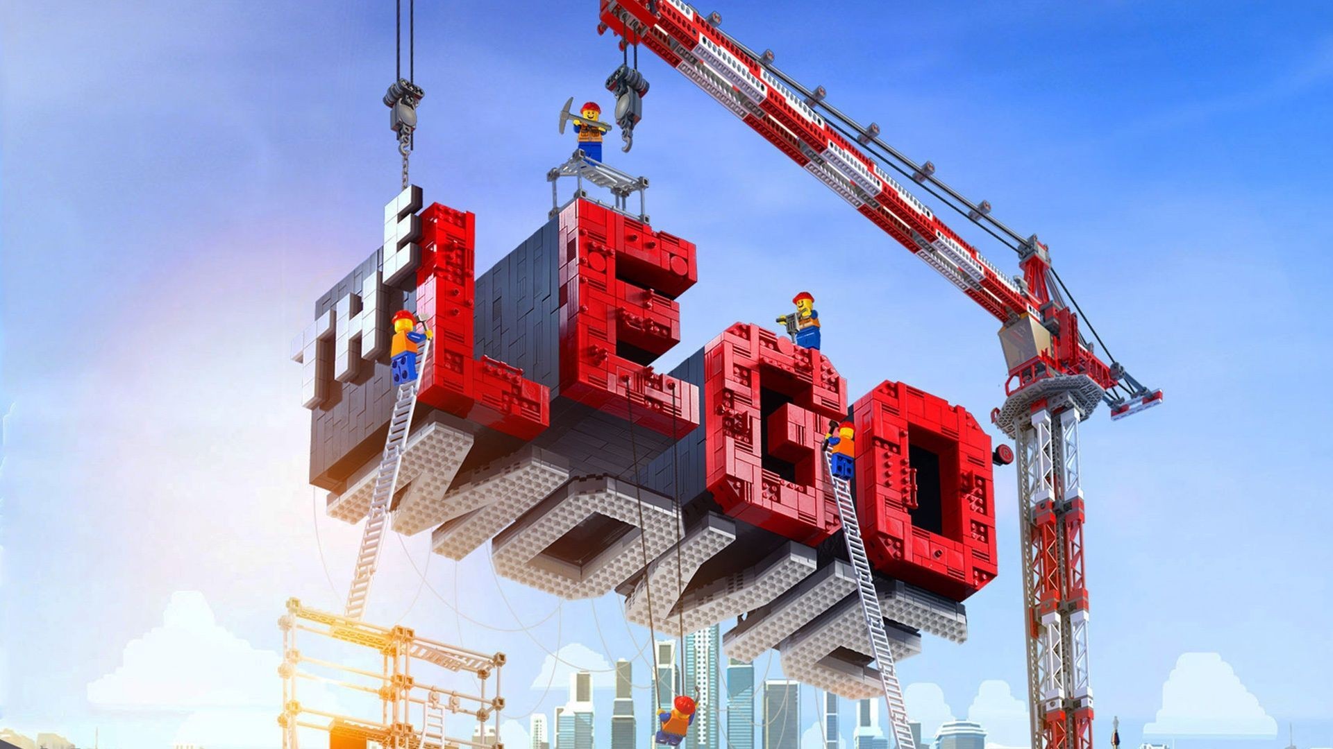 General 1920x1080 LEGO The Lego Movie cranes (machine) animated movies movies toys workers